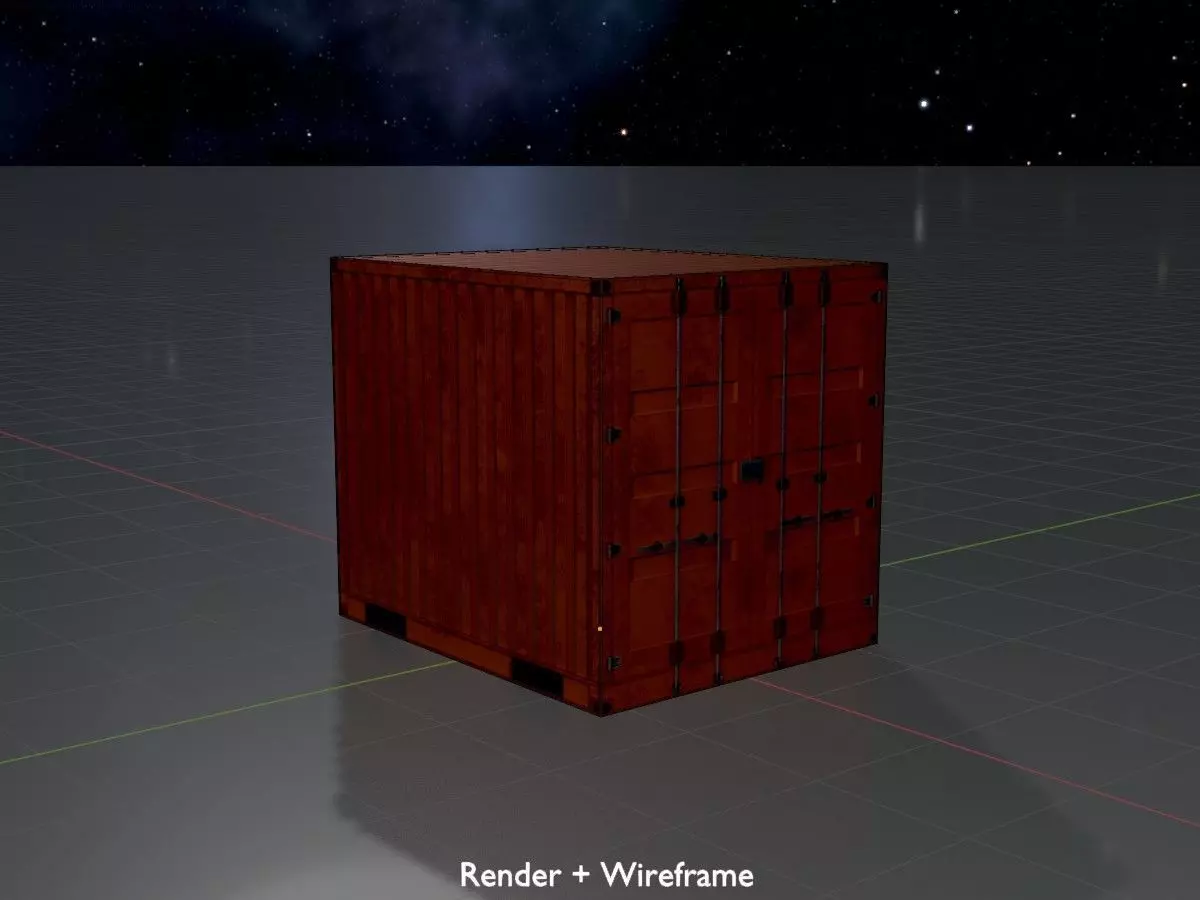 Warehouse-Container signal orange all Versions 3D Model Collection_31