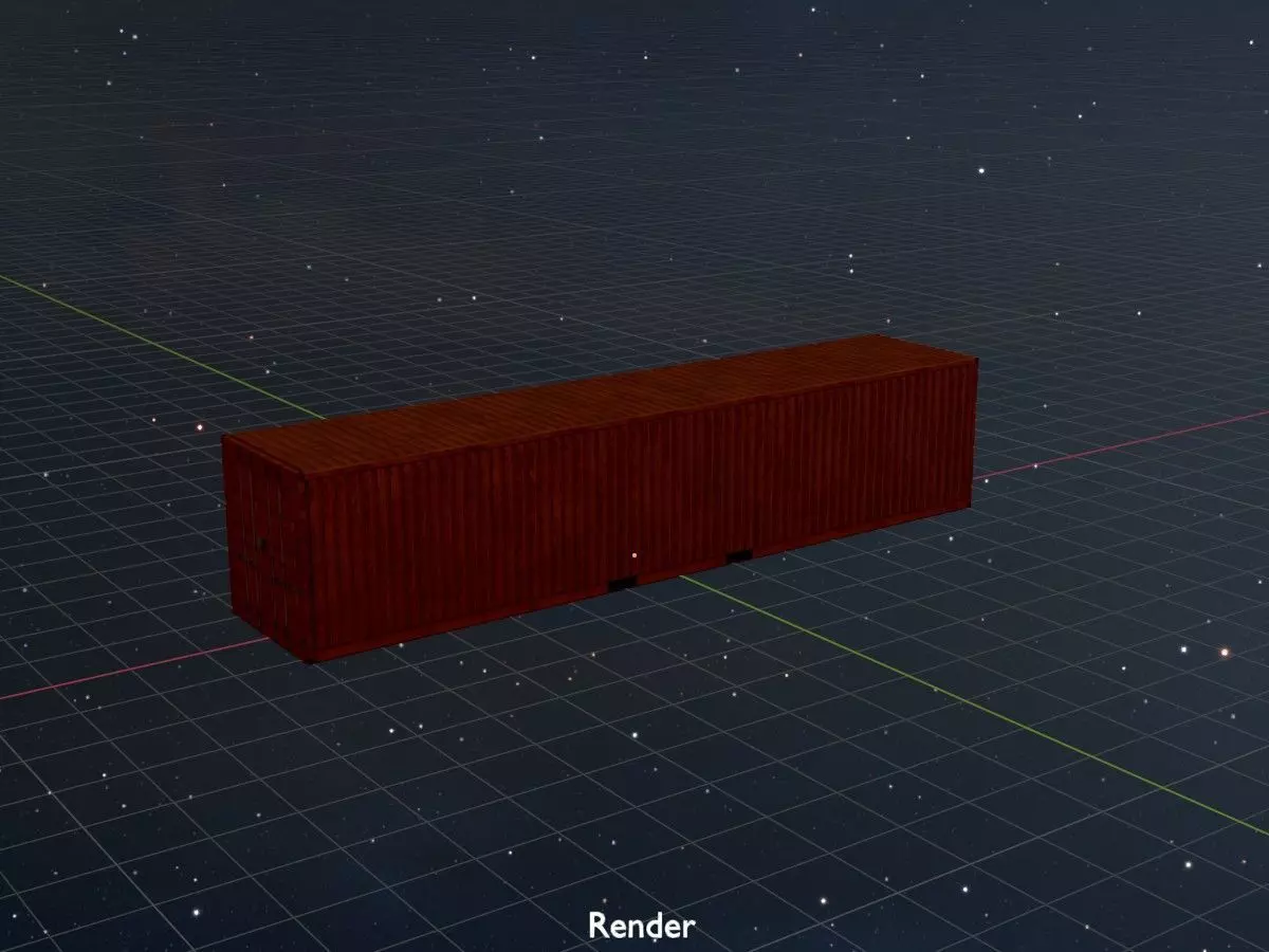 Warehouse-Container signal orange all Versions 3D Model Collection_69