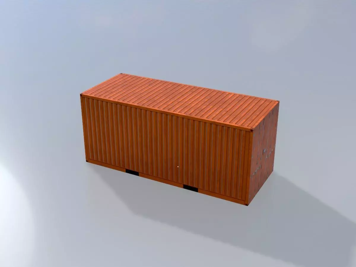 Low-Poly Shipping Container Modules all Versions 3D Model Collection_92