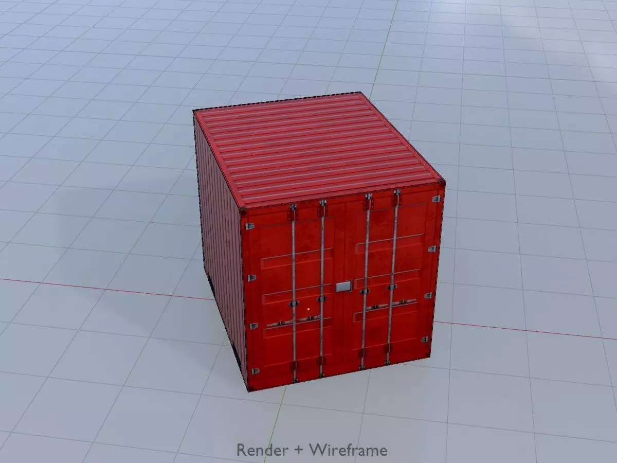 Low-Poly Shipping Container Modules all Versions 3D Model Collection_135