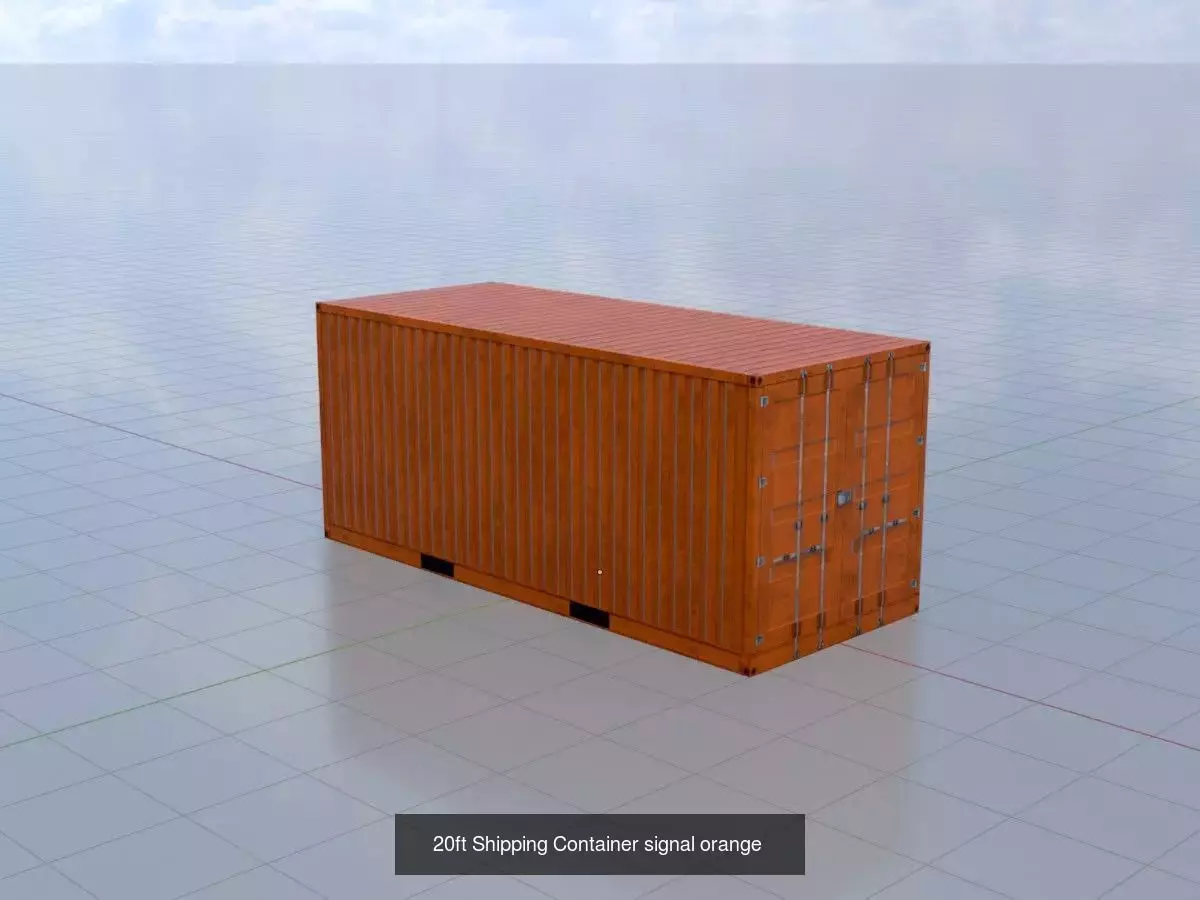 Low-Poly Shipping Container Modules all Versions 3D Model Collection_56