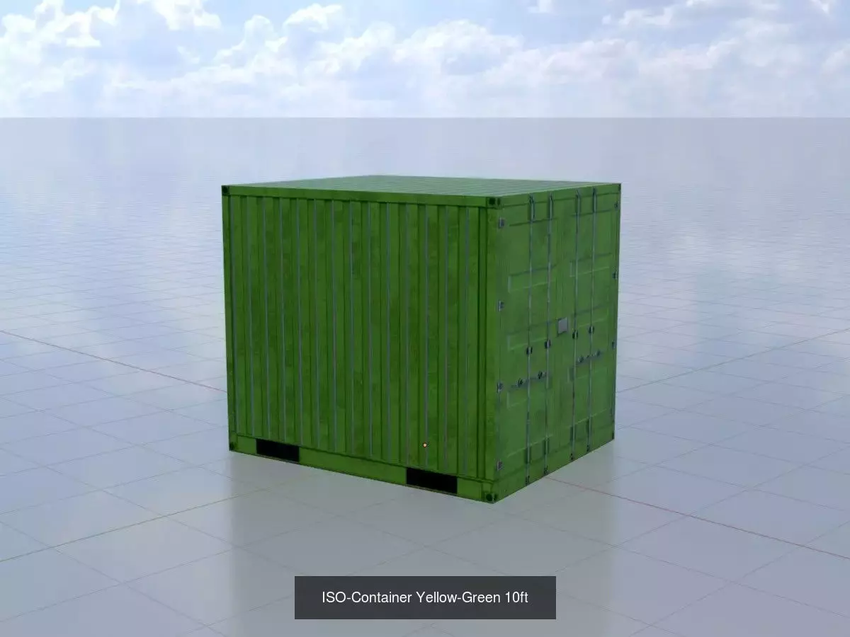 Low-Poly Shipping Container Modules all Versions 3D Model Collection_43