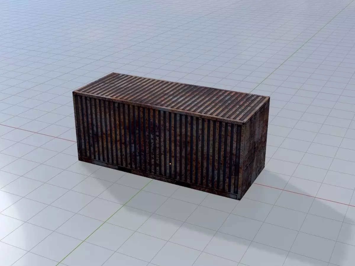 Low-Poly Shipping Container Modules all Versions 3D Model Collection_91