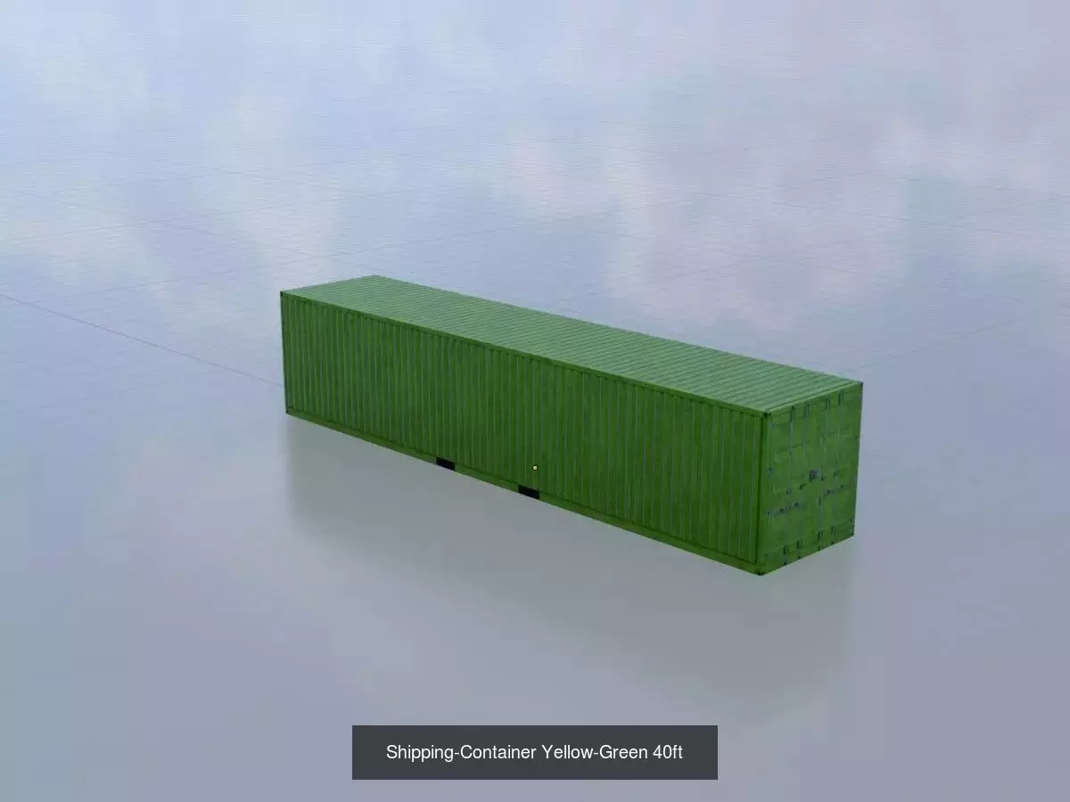 Low-Poly Shipping Container Modules all Versions 3D Model Collection_45