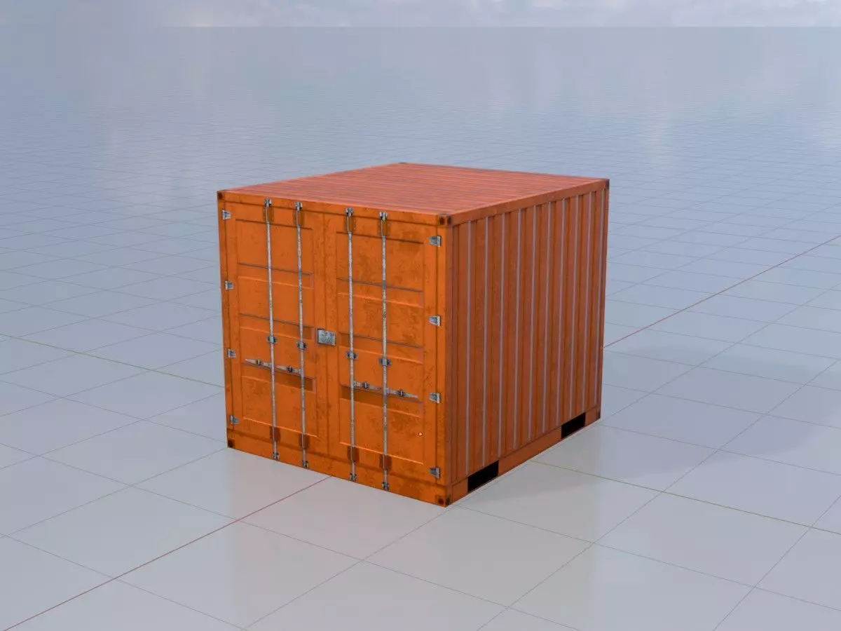 Low-Poly Shipping Container Modules all Versions 3D Model Collection_80