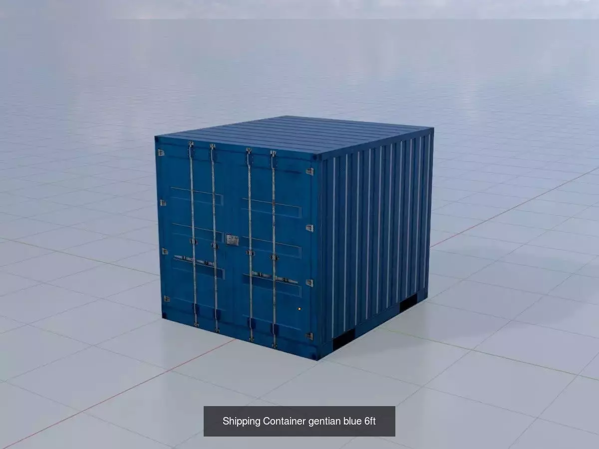 Low-Poly Shipping Container Modules all Versions 3D Model Collection_50