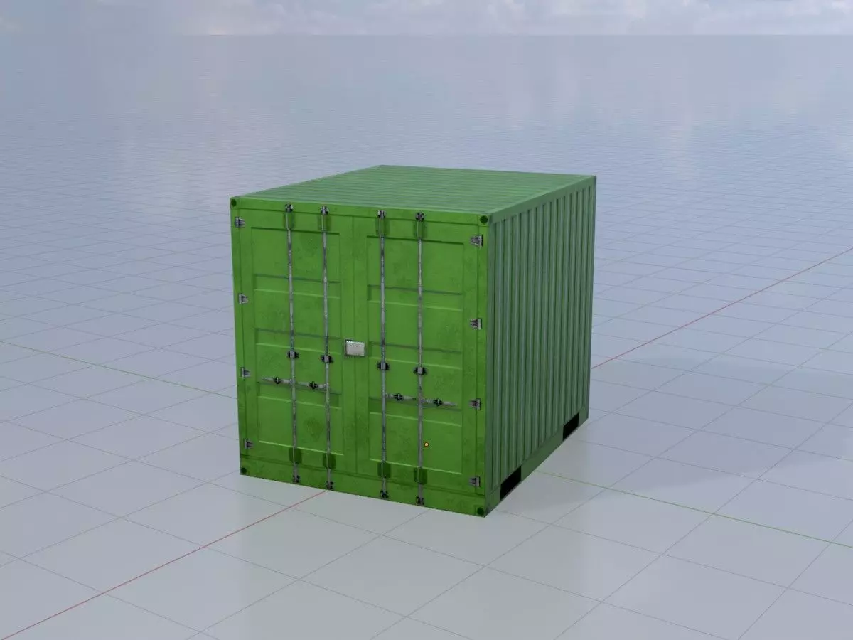 Low-Poly Shipping Container Modules all Versions 3D Model Collection_59