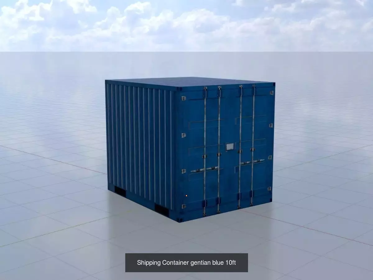 Low-Poly Shipping Container Modules all Versions 3D Model Collection_51