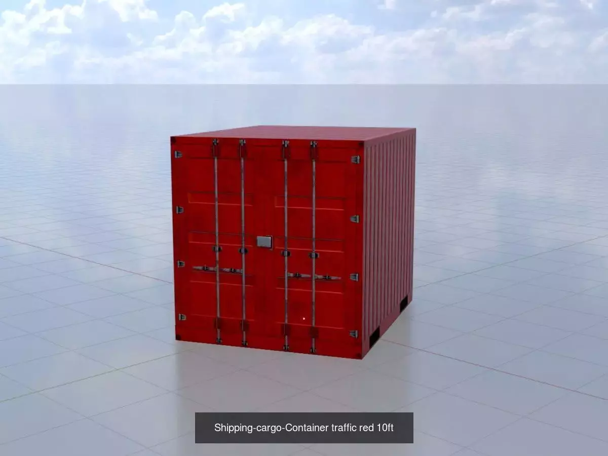 Low-Poly Shipping Container Modules all Versions 3D Model Collection_39