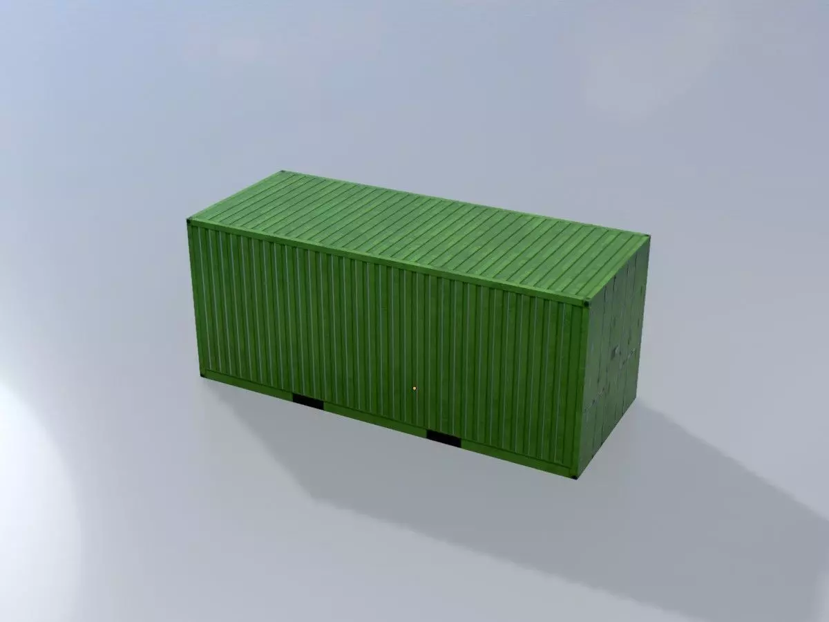 Low-Poly Shipping Container Modules all Versions 3D Model Collection_89