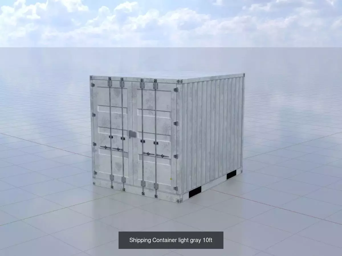 Low-Poly Shipping Container Modules all Versions 3D Model Collection_34
