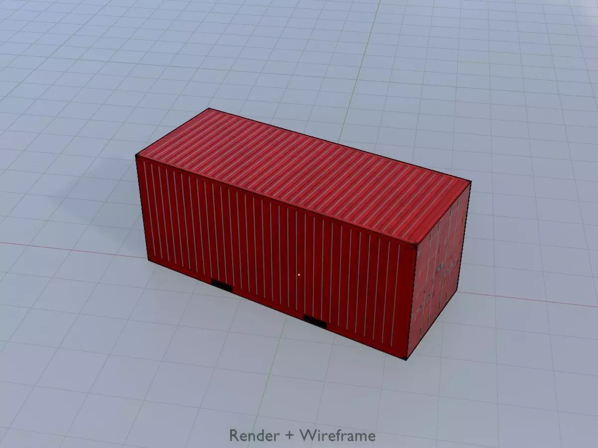 Low-Poly Shipping Container Modules all Versions 3D Model Collection_141