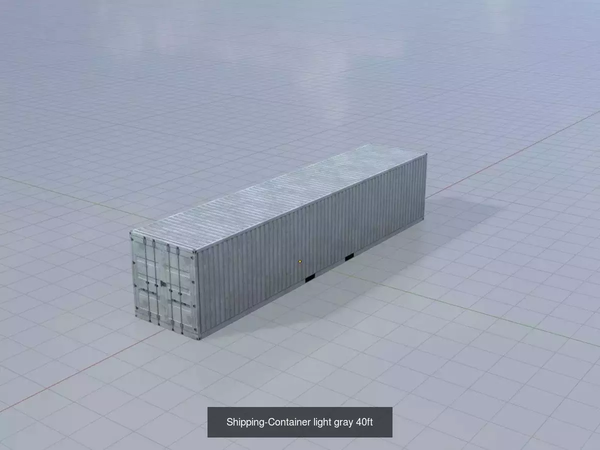 Low-Poly Shipping Container Modules all Versions 3D Model Collection_36