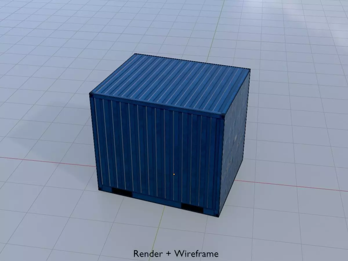 Low-Poly Shipping Container Modules all Versions 3D Model Collection_130