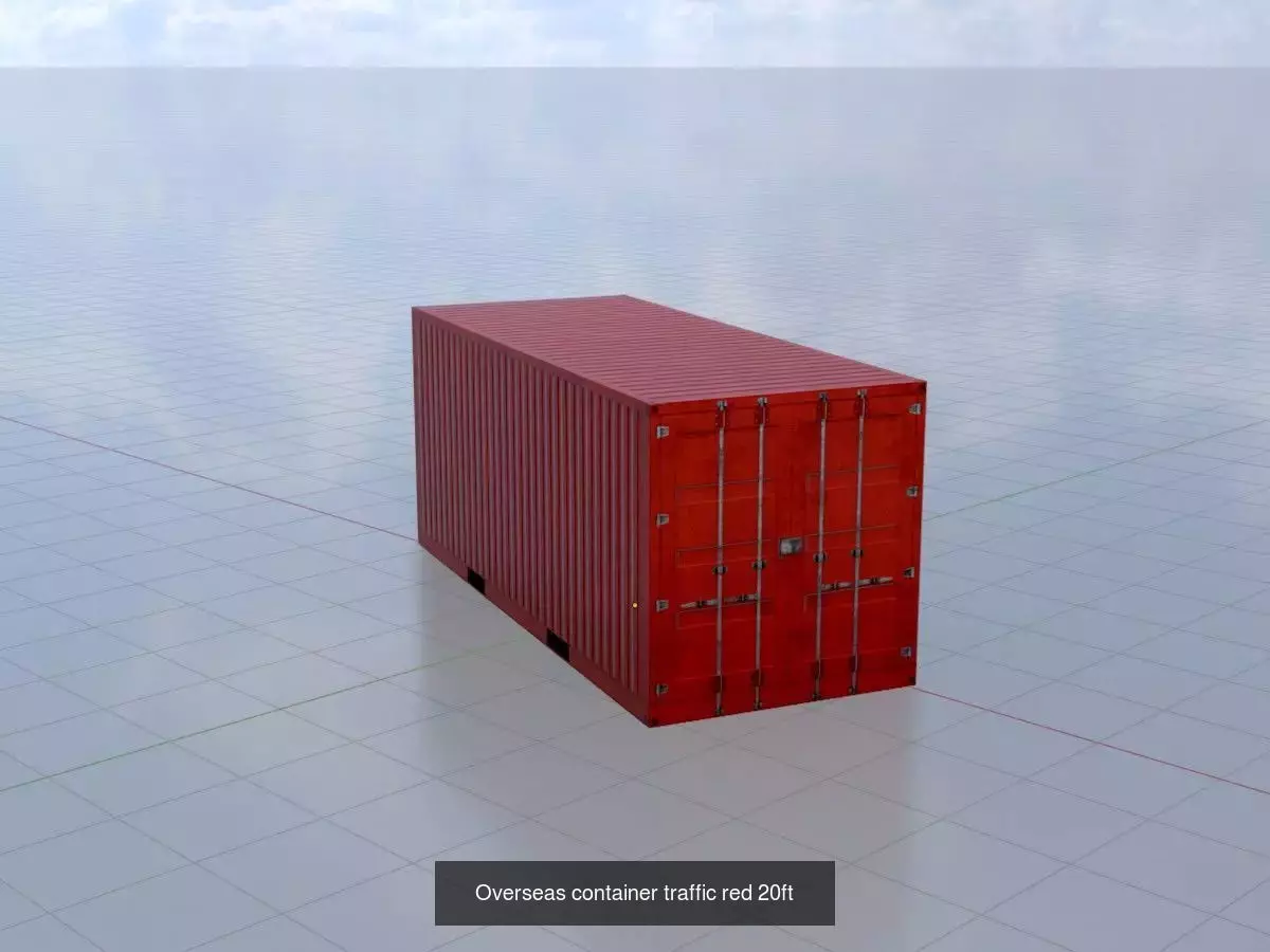 Low-Poly Shipping Container Modules all Versions 3D Model Collection_40