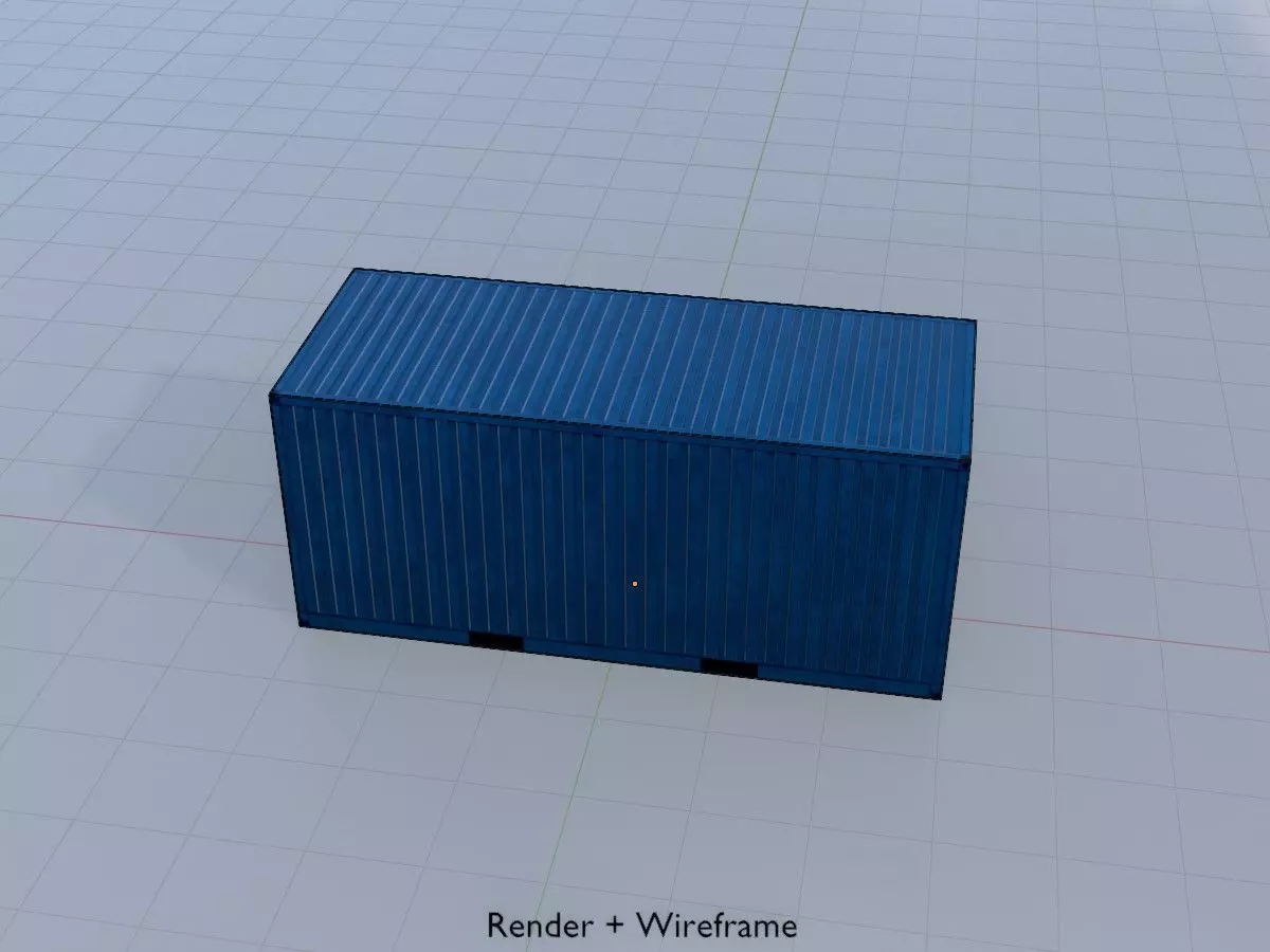 Low-Poly Shipping Container Modules all Versions 3D Model Collection_136
