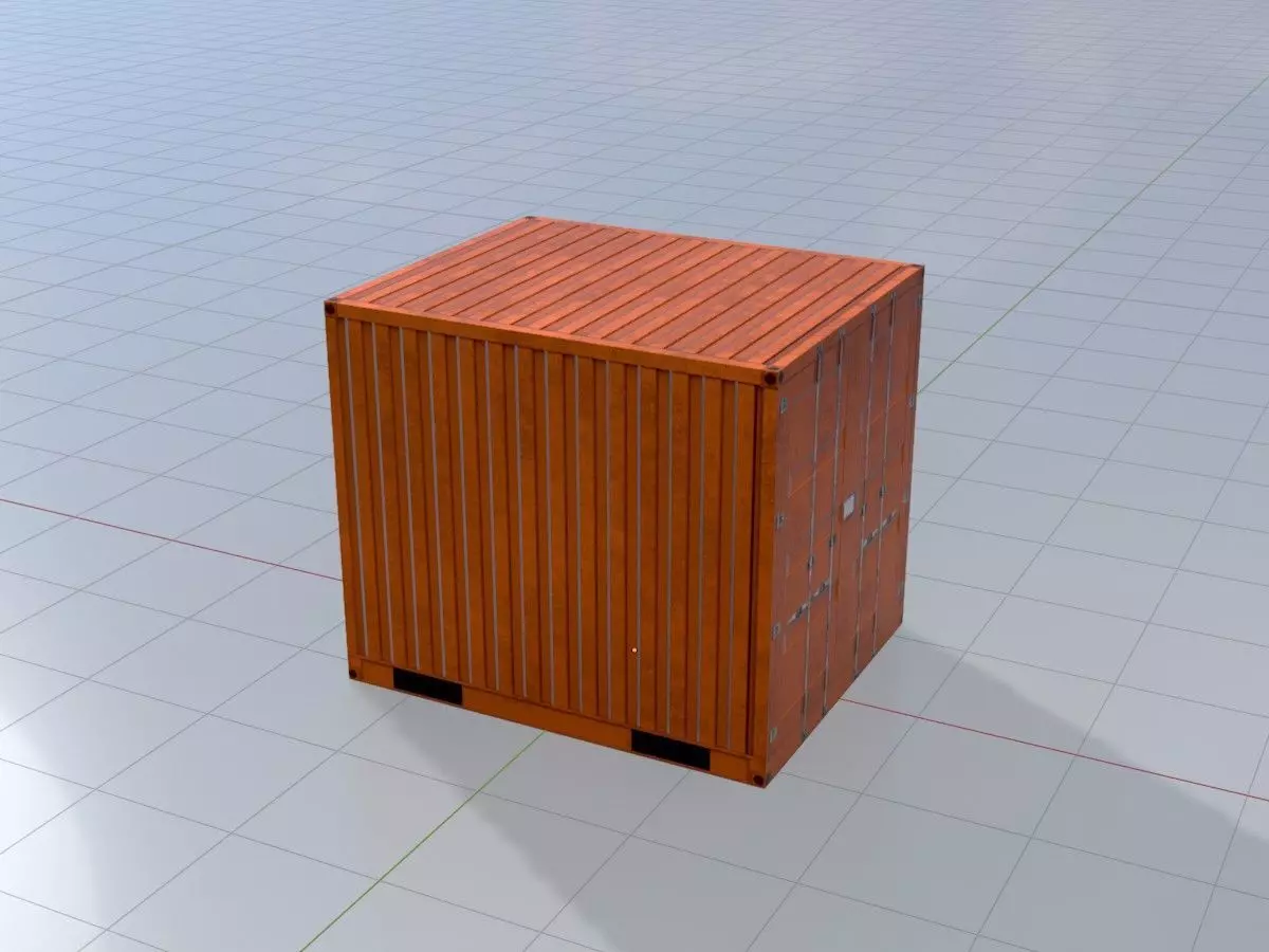 Low-Poly Shipping Container Modules all Versions 3D Model Collection_86