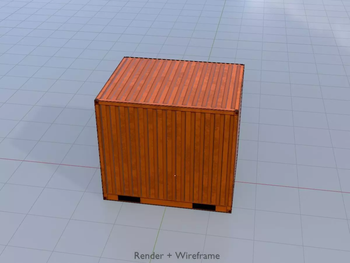Low-Poly Shipping Container Modules all Versions 3D Model Collection_134
