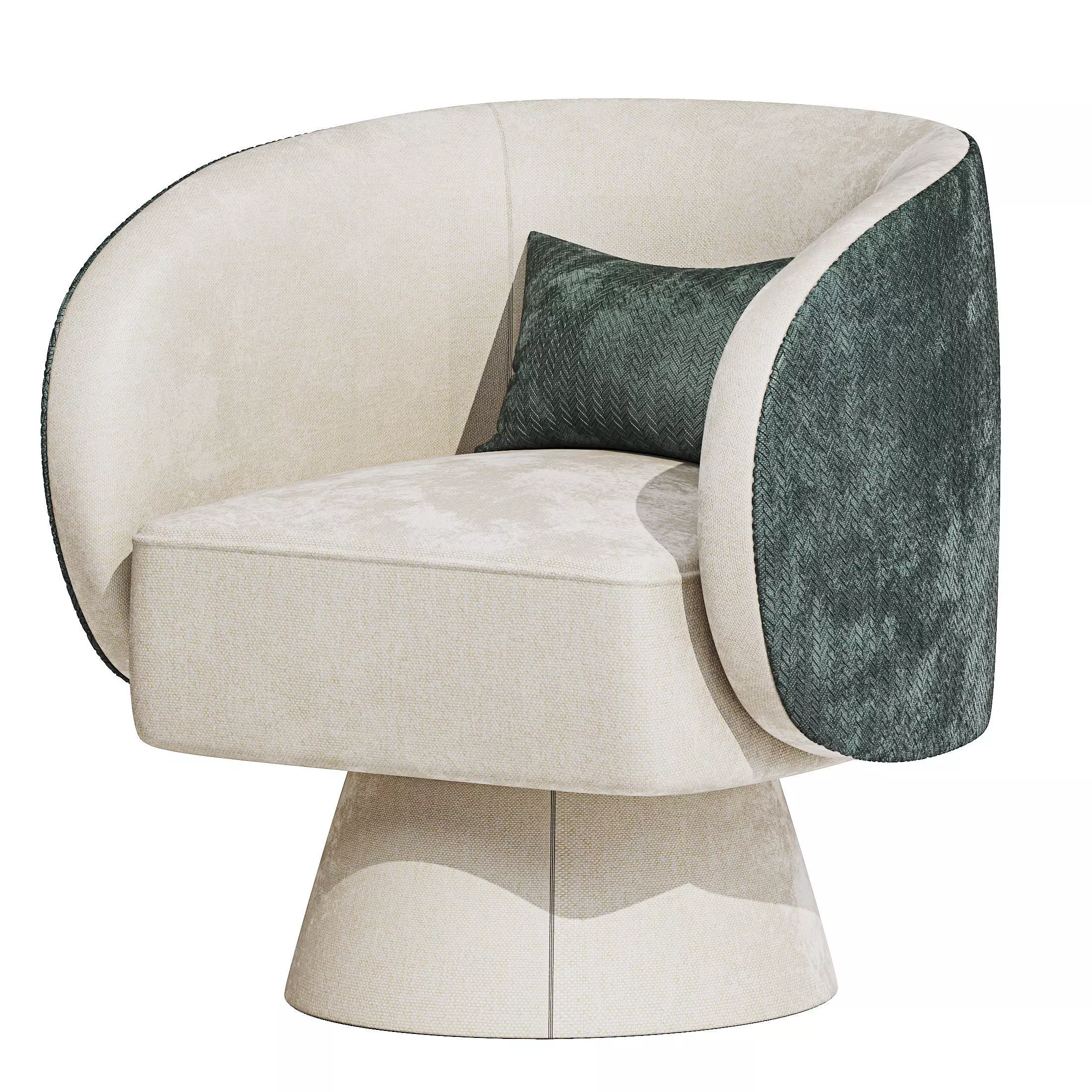 Arm chair 03 Low-poly 3D model_1