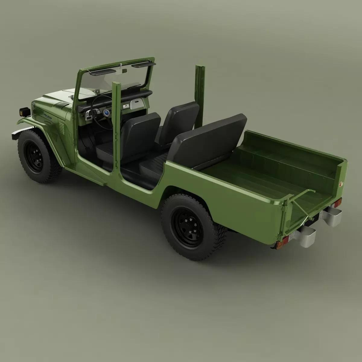 Toyota FJ44 Crew Cab 3D model_9
