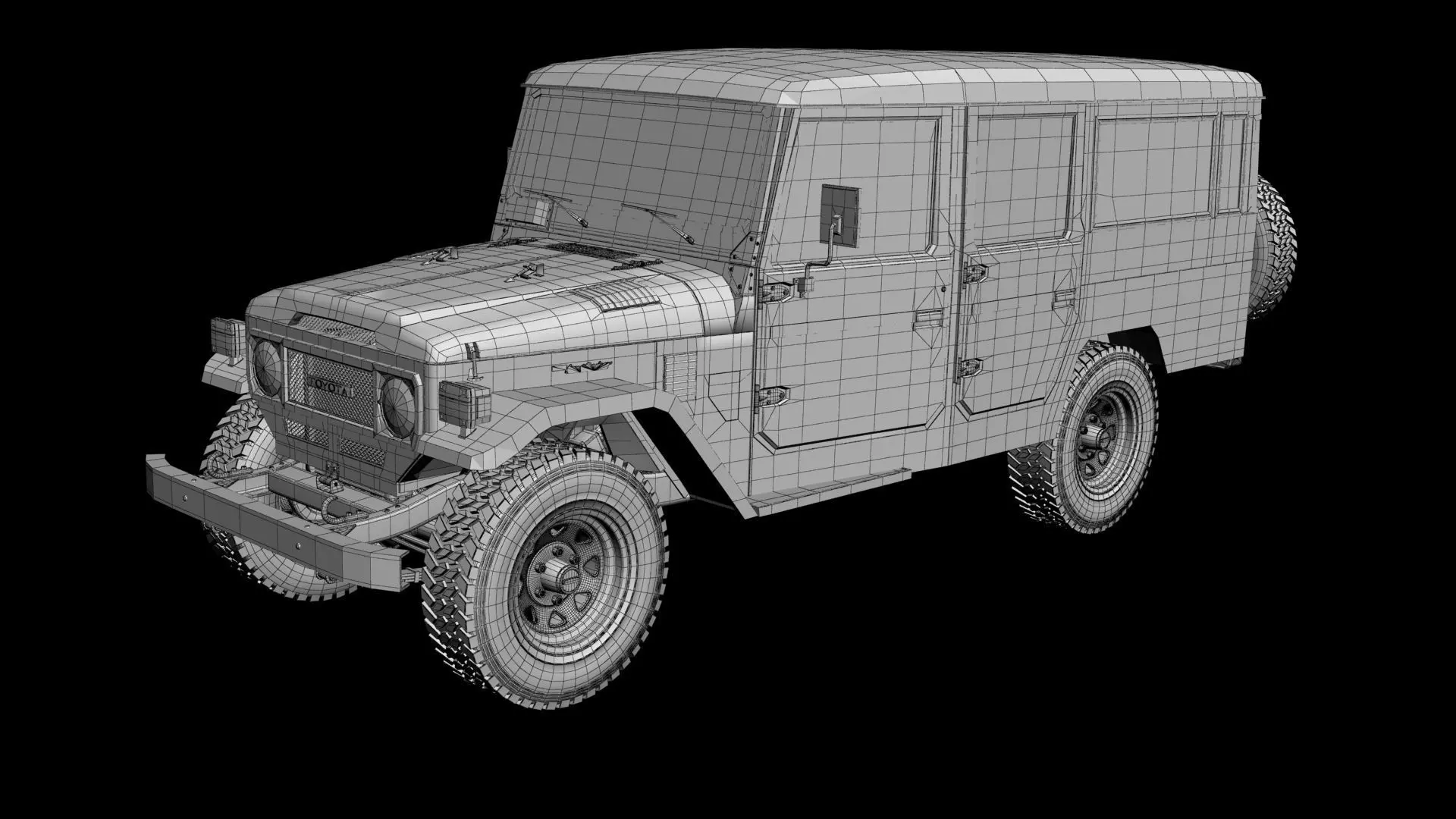 Toyota FJ44 Crew Cab 3D model_18
