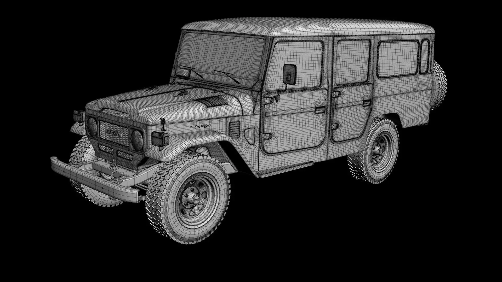 Toyota FJ44 Crew Cab 3D model_19