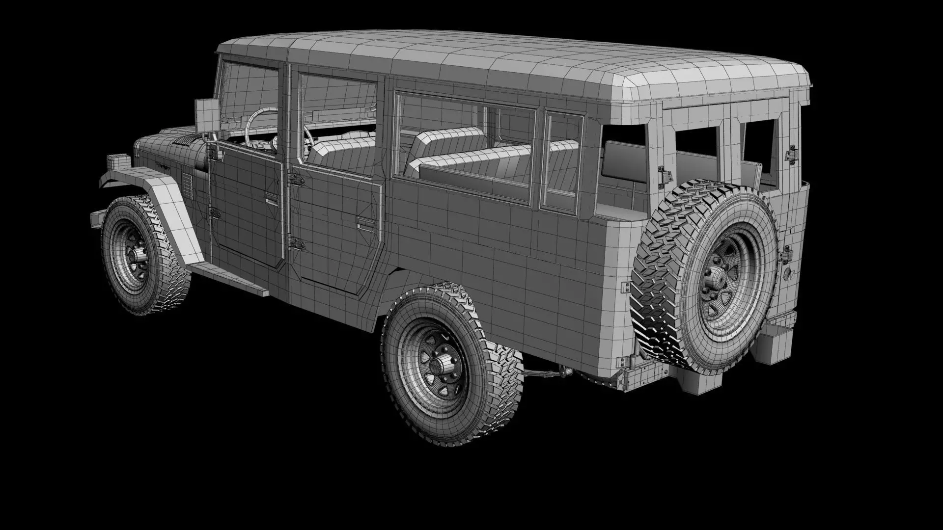 Toyota FJ44 Crew Cab 3D model_20