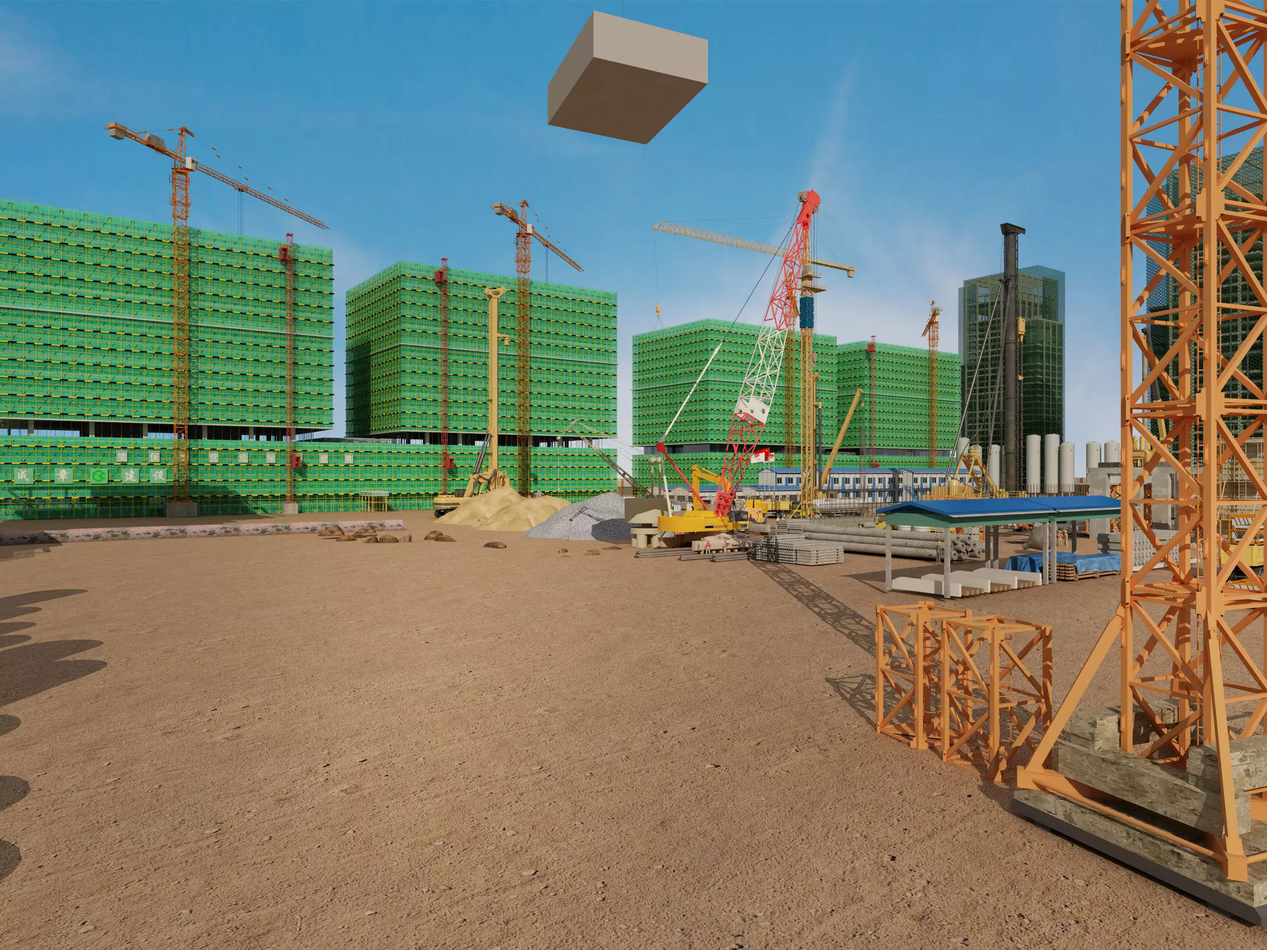 construction site Low-poly 3D model_6
