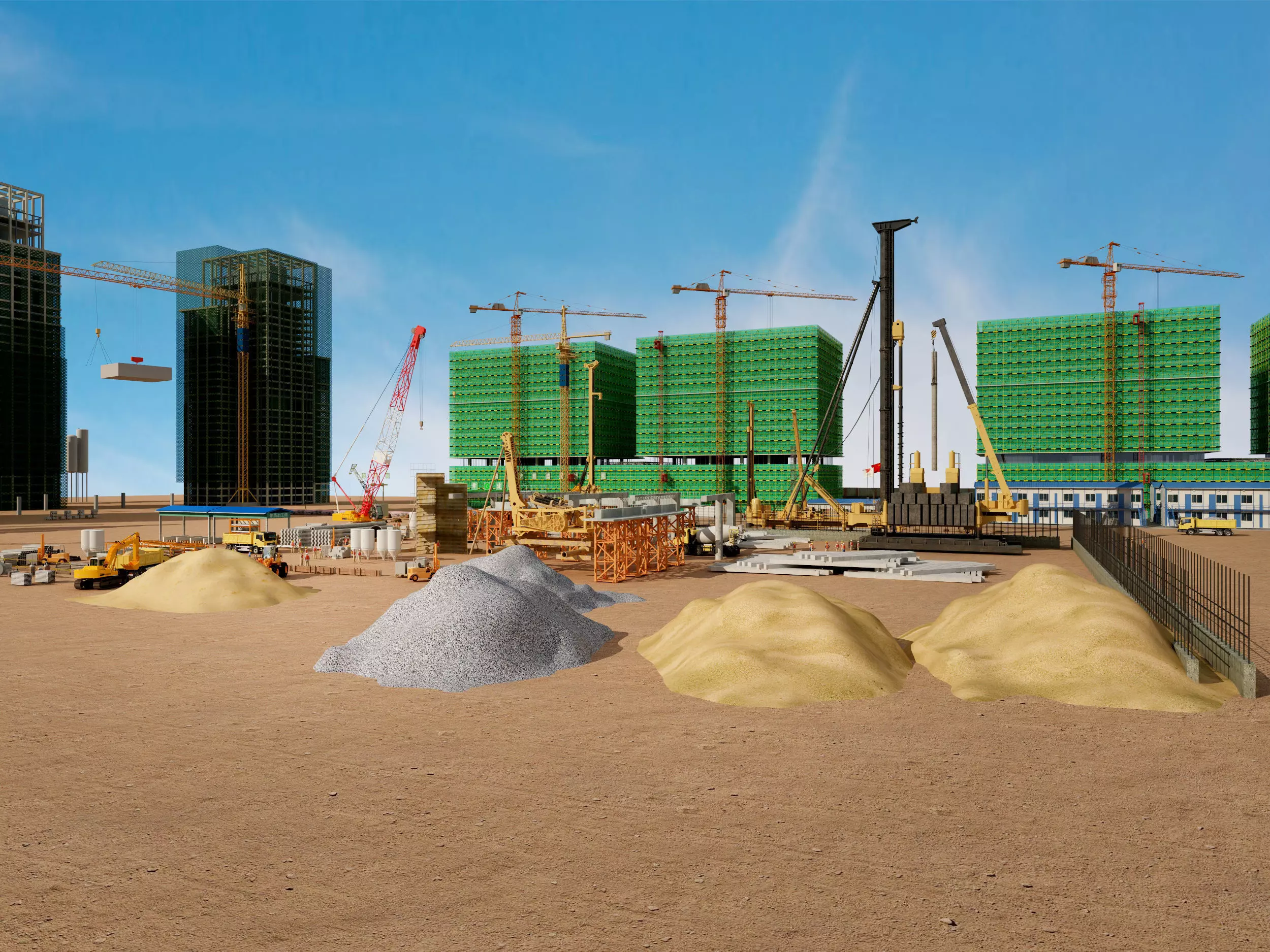 construction site Low-poly 3D model_5