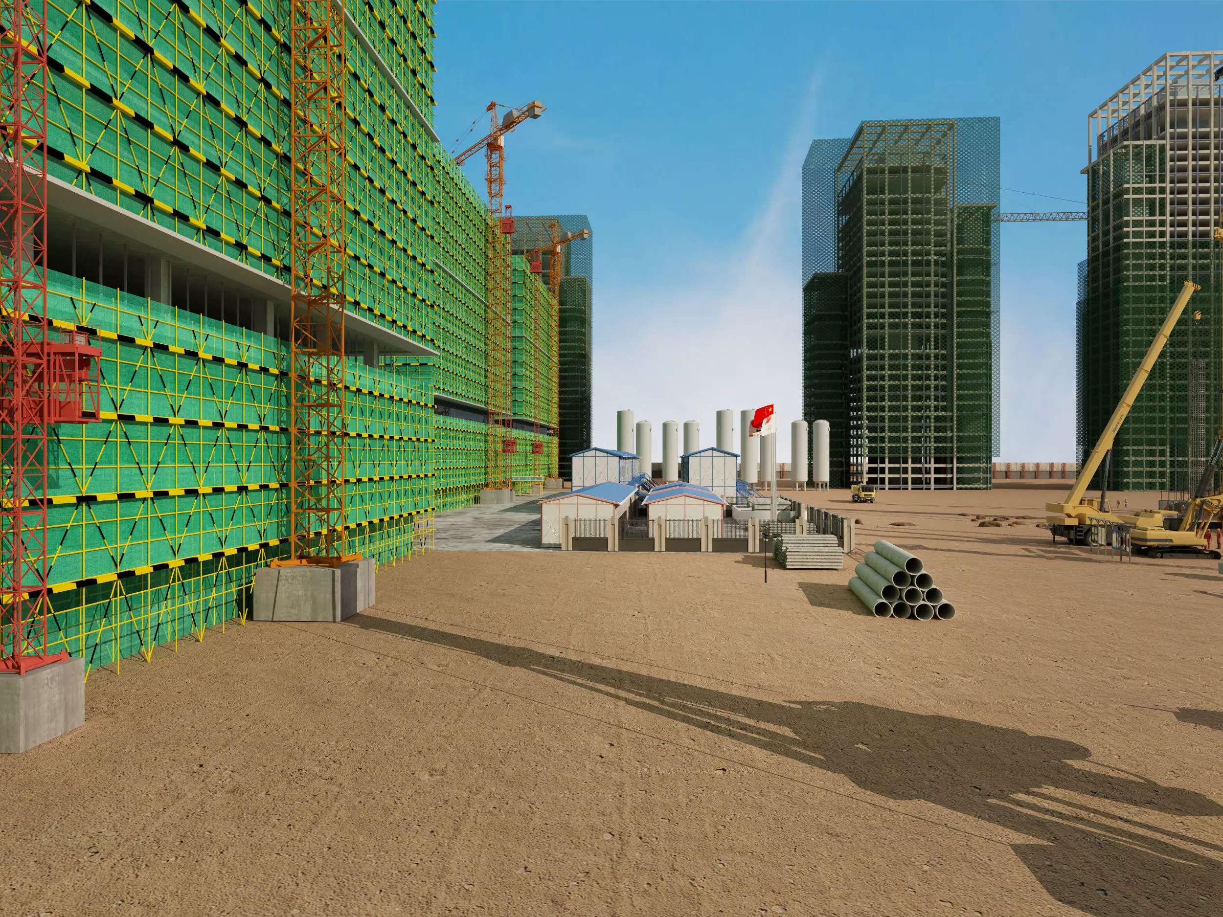 construction site Low-poly 3D model_12