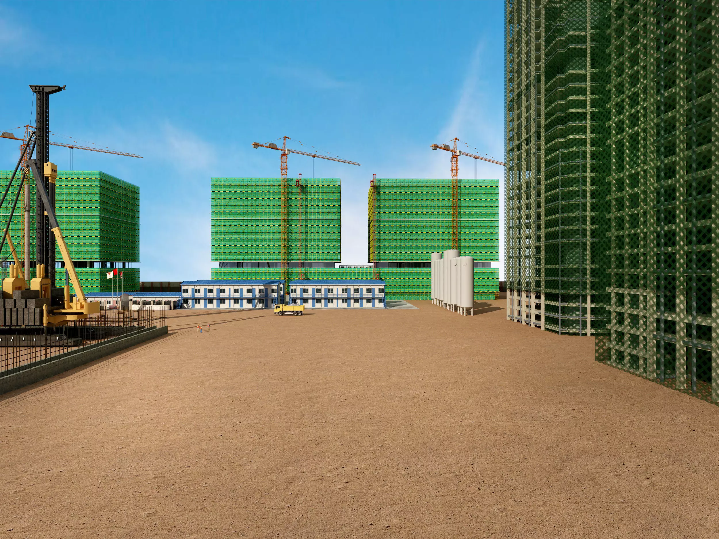 construction site Low-poly 3D model_2