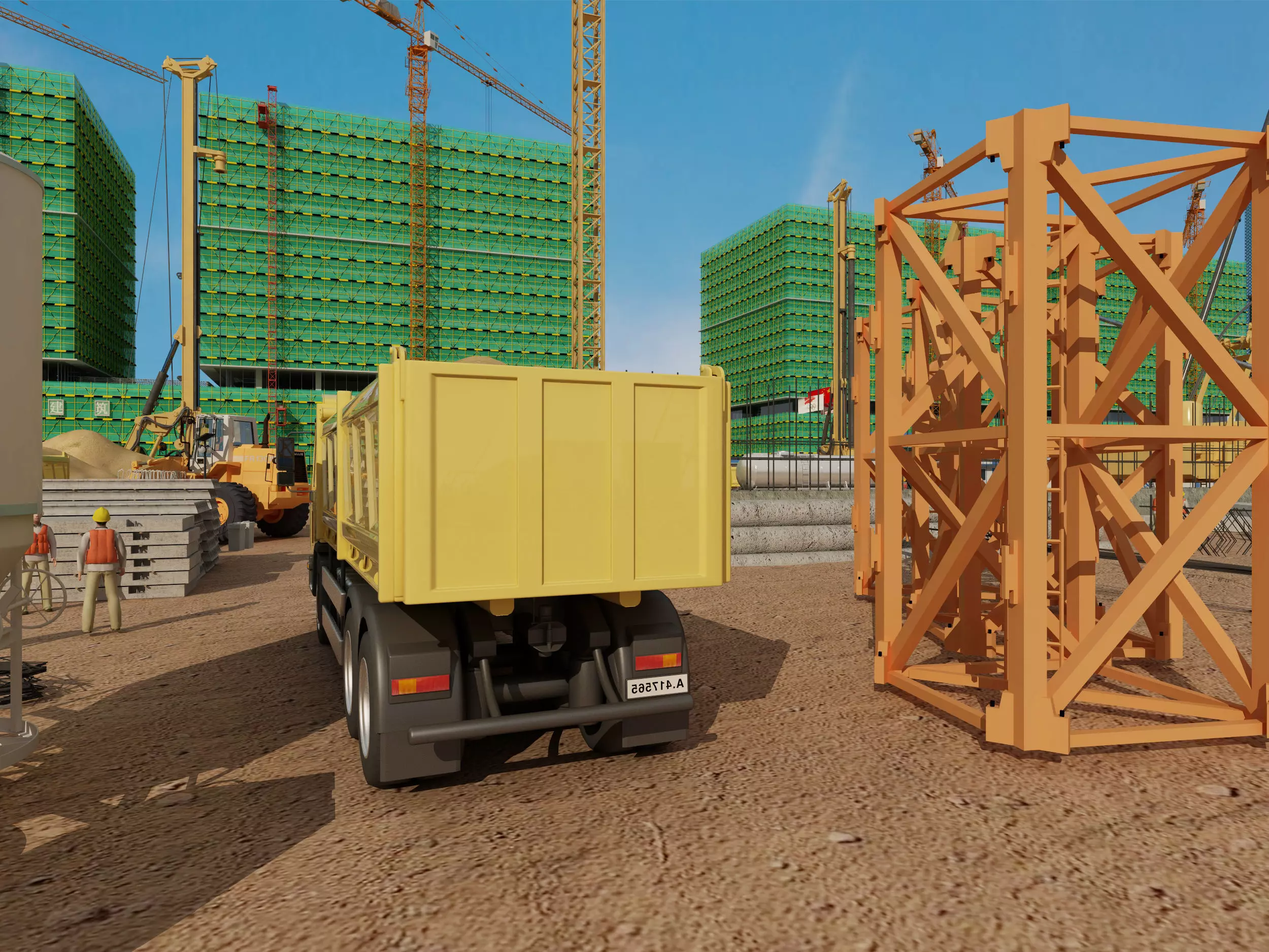 construction site Low-poly 3D model_11