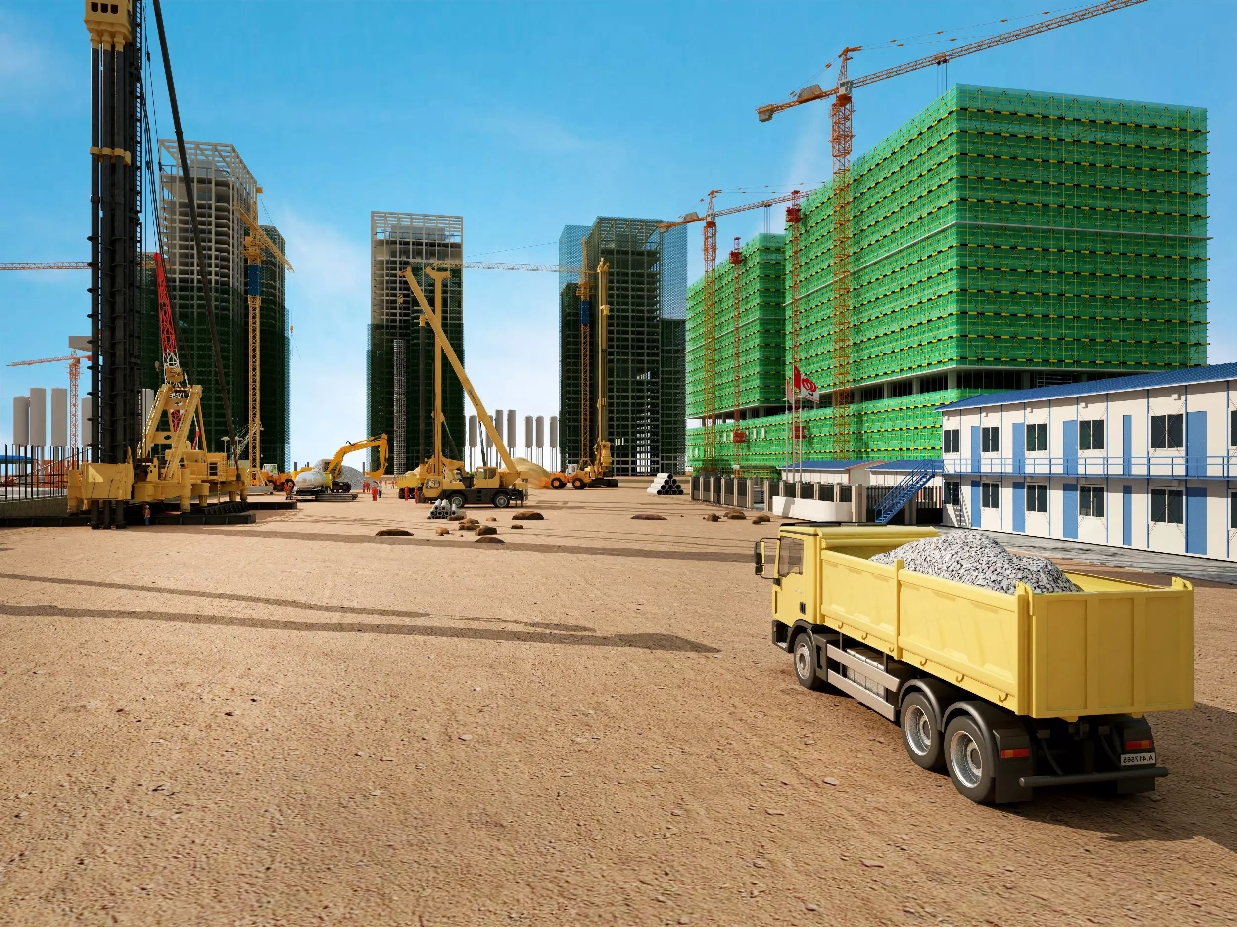 construction site Low-poly 3D model_3