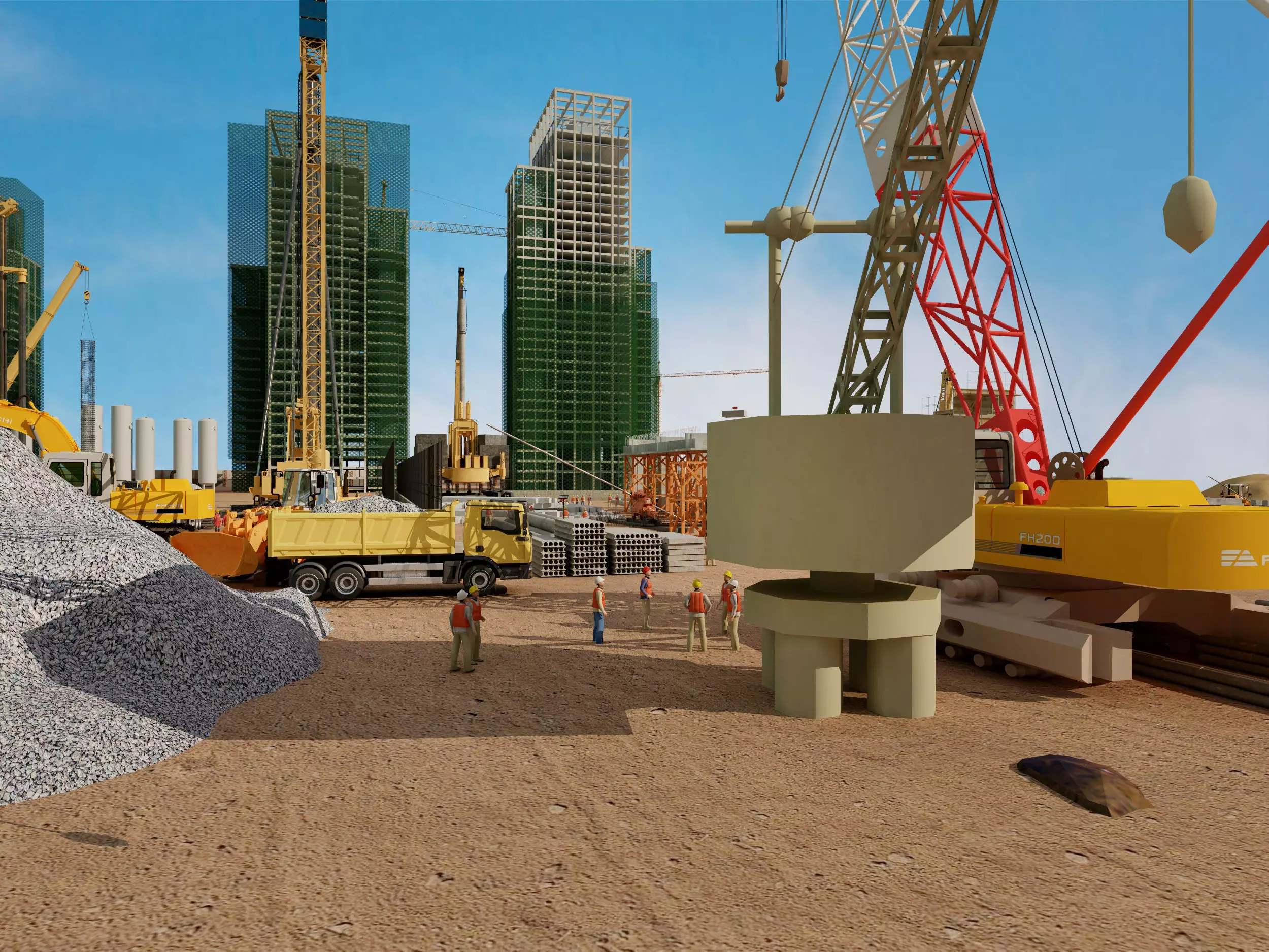 construction site Low-poly 3D model_10