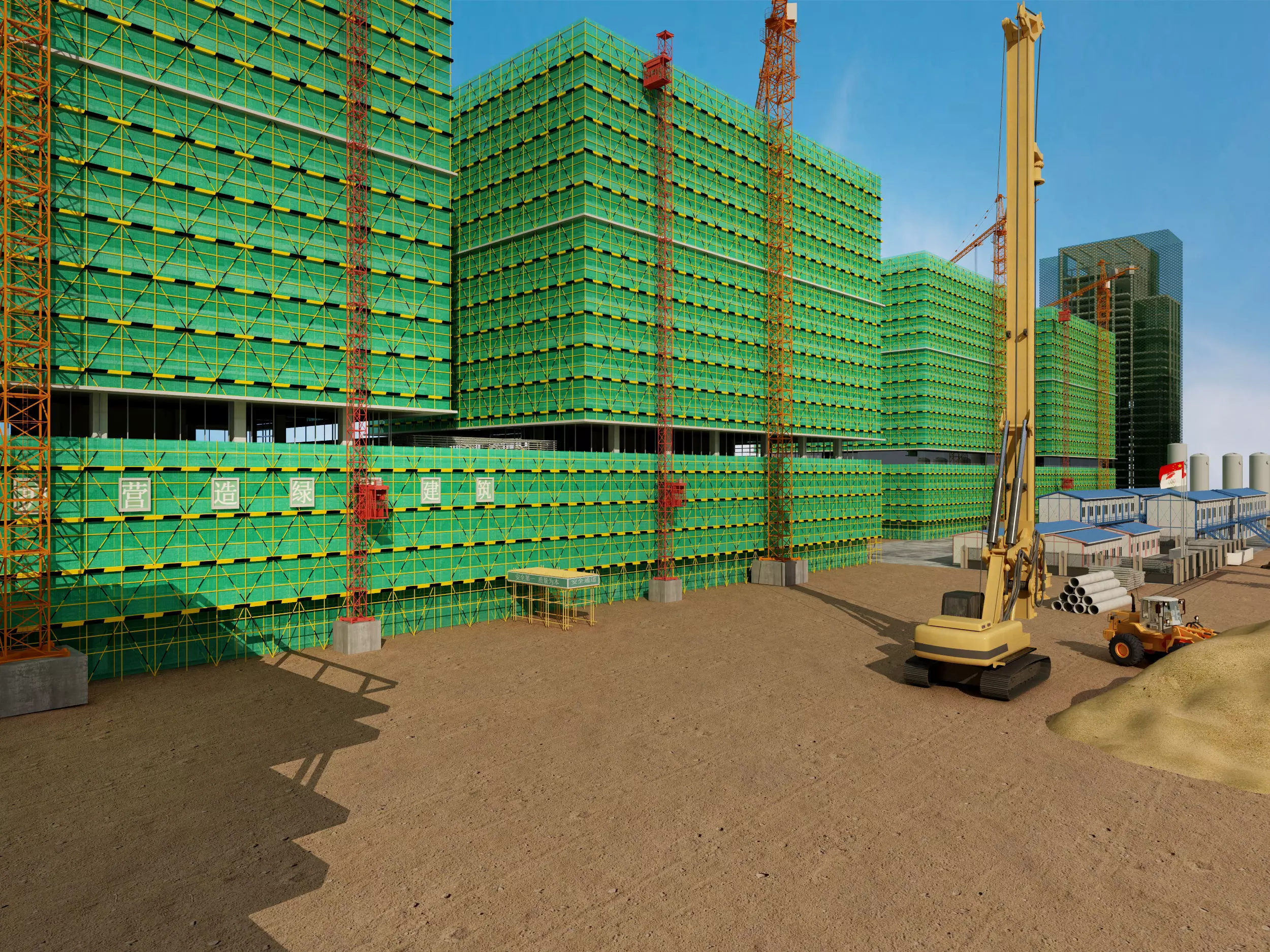 construction site Low-poly 3D model_4