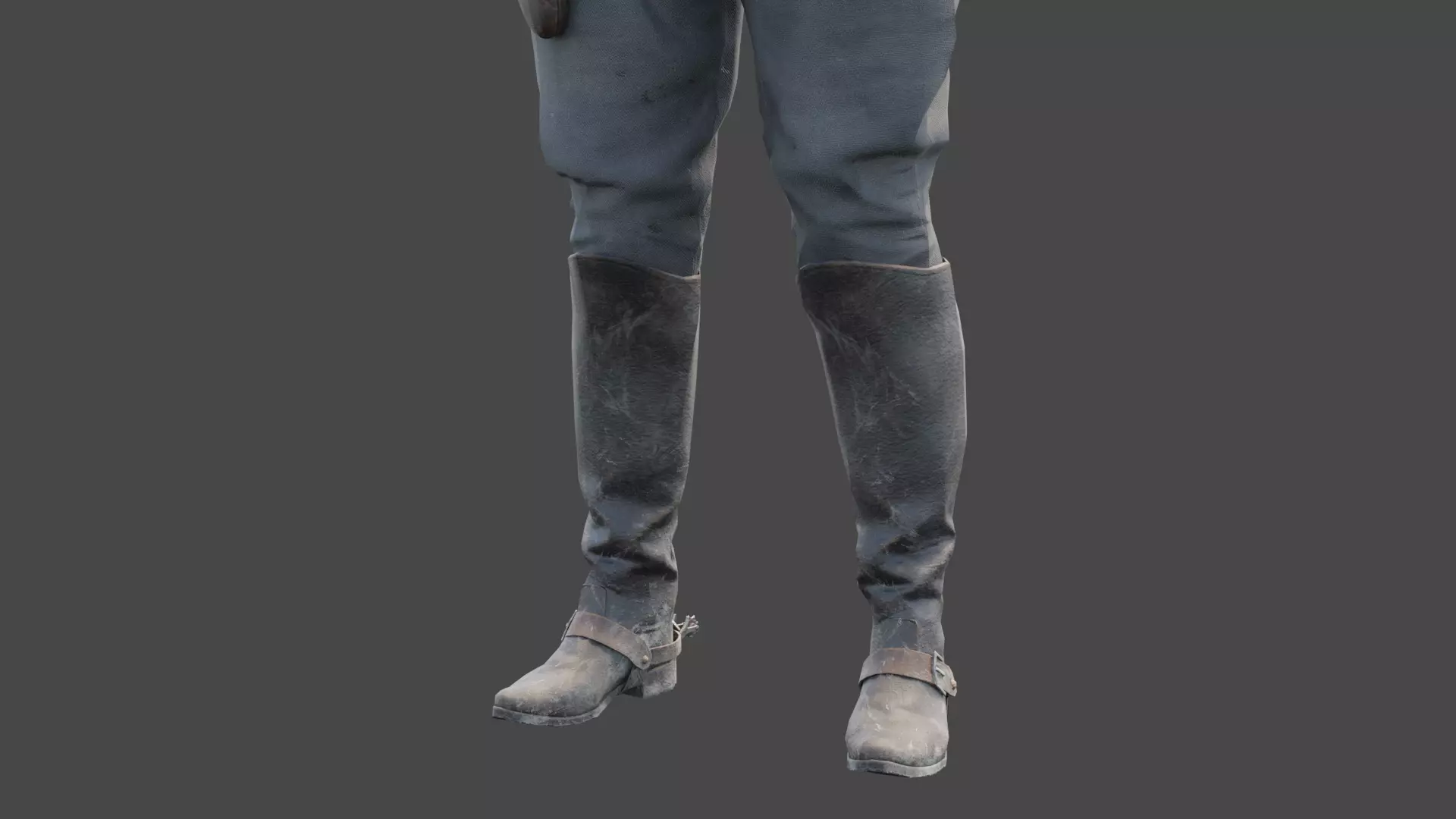 Girl Rigged - Wild West Character Low-poly 3D model_5