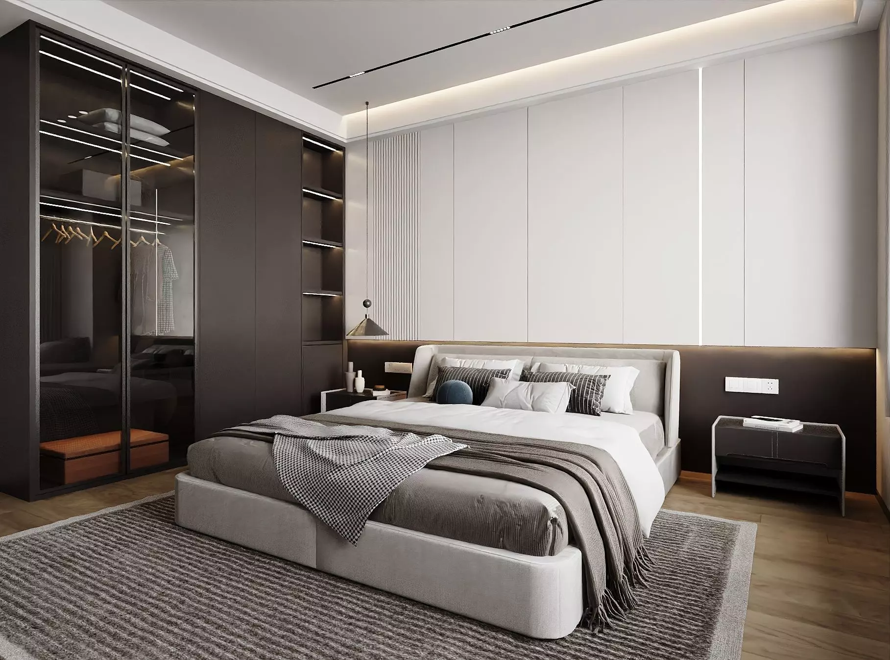 Modern Master Bedroom Free 3D model_1