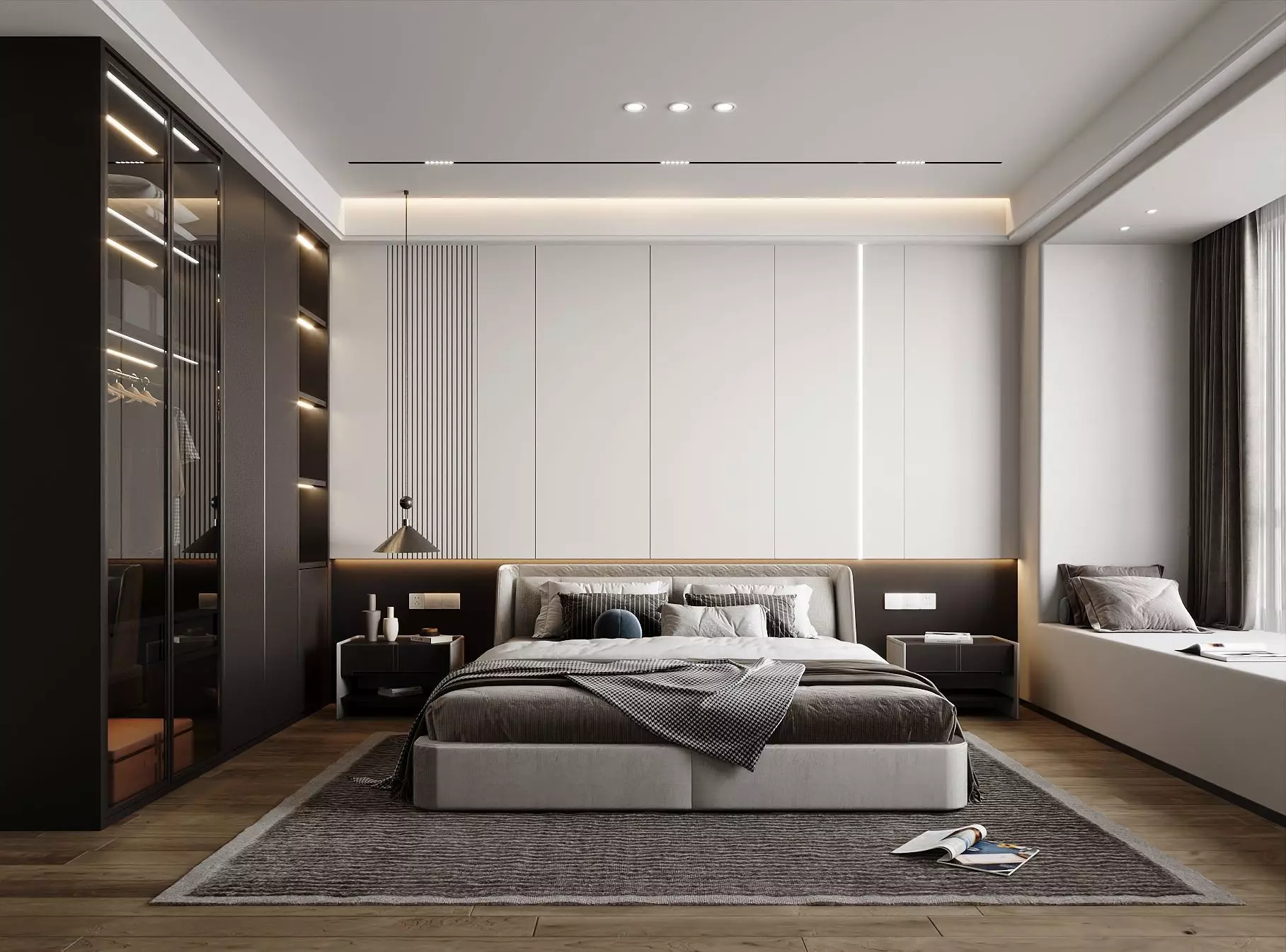 Modern Master Bedroom Free 3D model_0