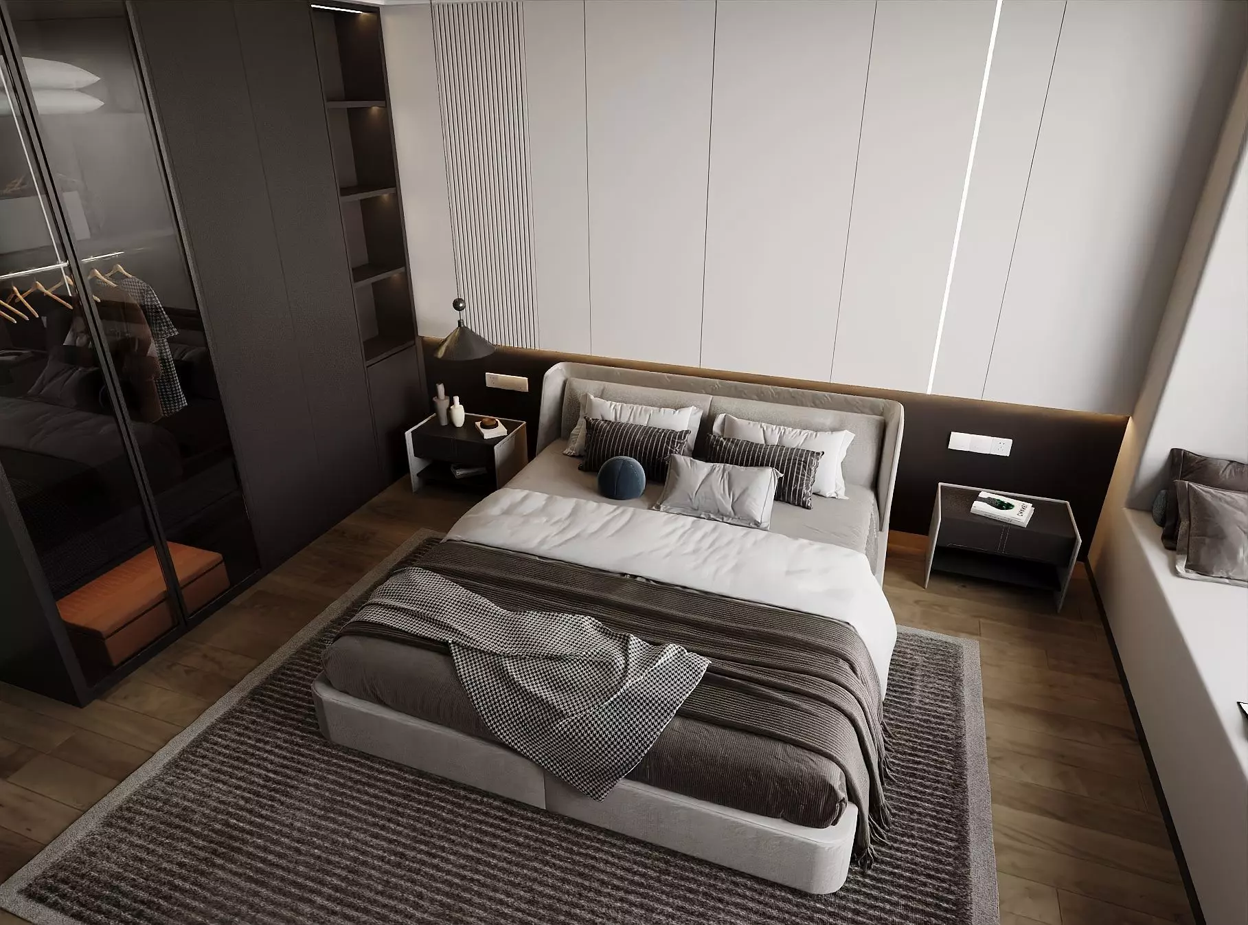 Modern Master Bedroom Free 3D model_4
