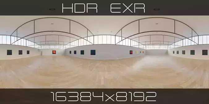 HDRI - Art Museum Gallery Interior 38 - 16384x8192