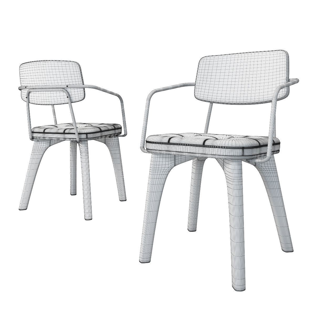 Chair Utility Armchair U 3D model_1