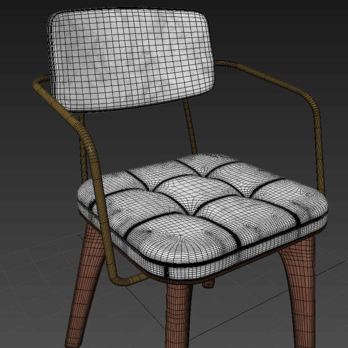 Chair Utility Armchair U 3D model_3