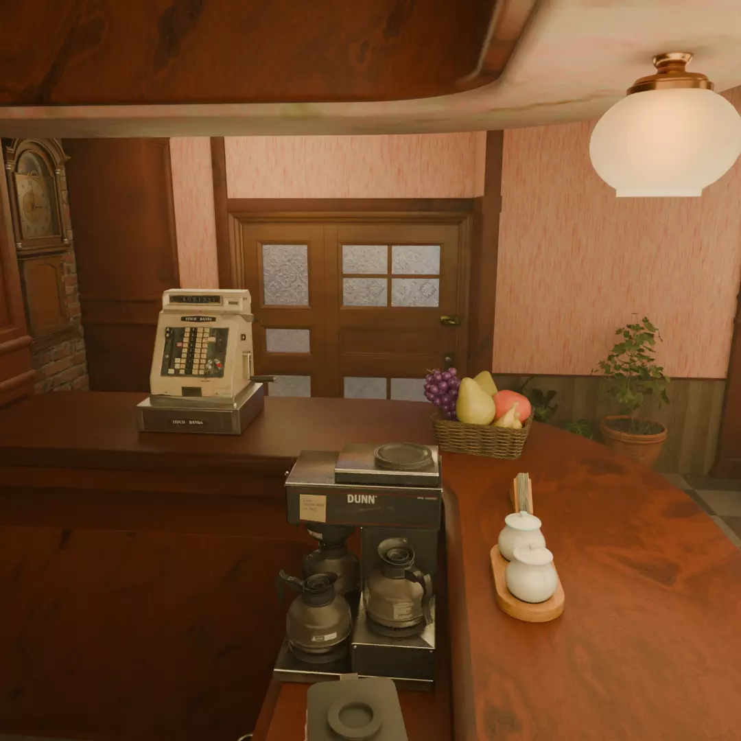 Retro Japanese coffee shop 3D model_7