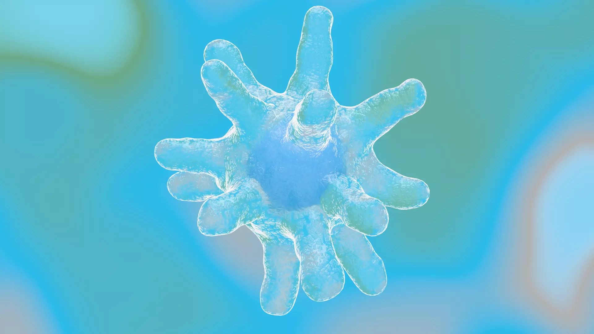 Animated microbes 6-10 Low-poly 3D model_4