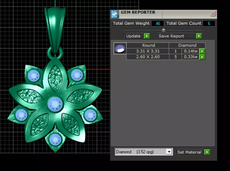FLOWER GOLD PENDANT 3D PRINTABLE MODEL 3D print model_5
