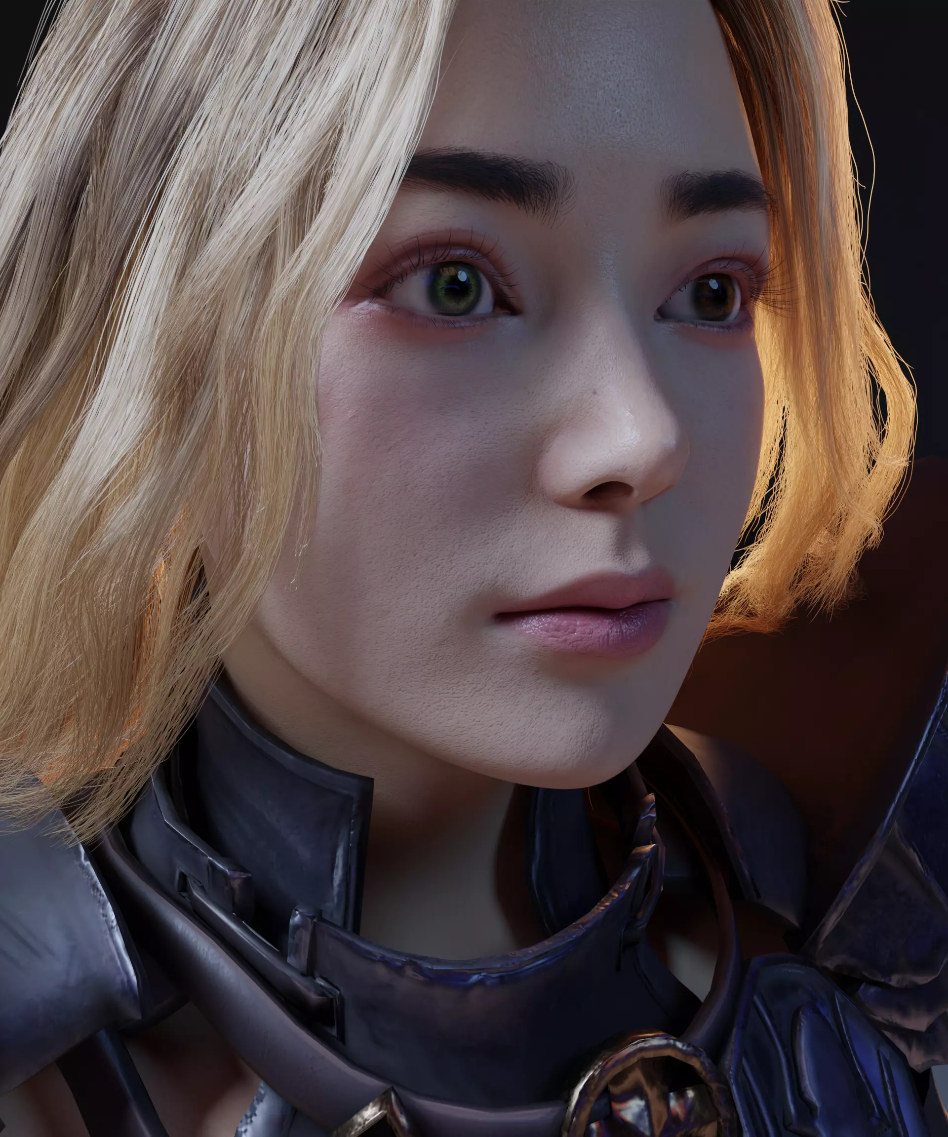 female knight PBR 8k Free 3D model