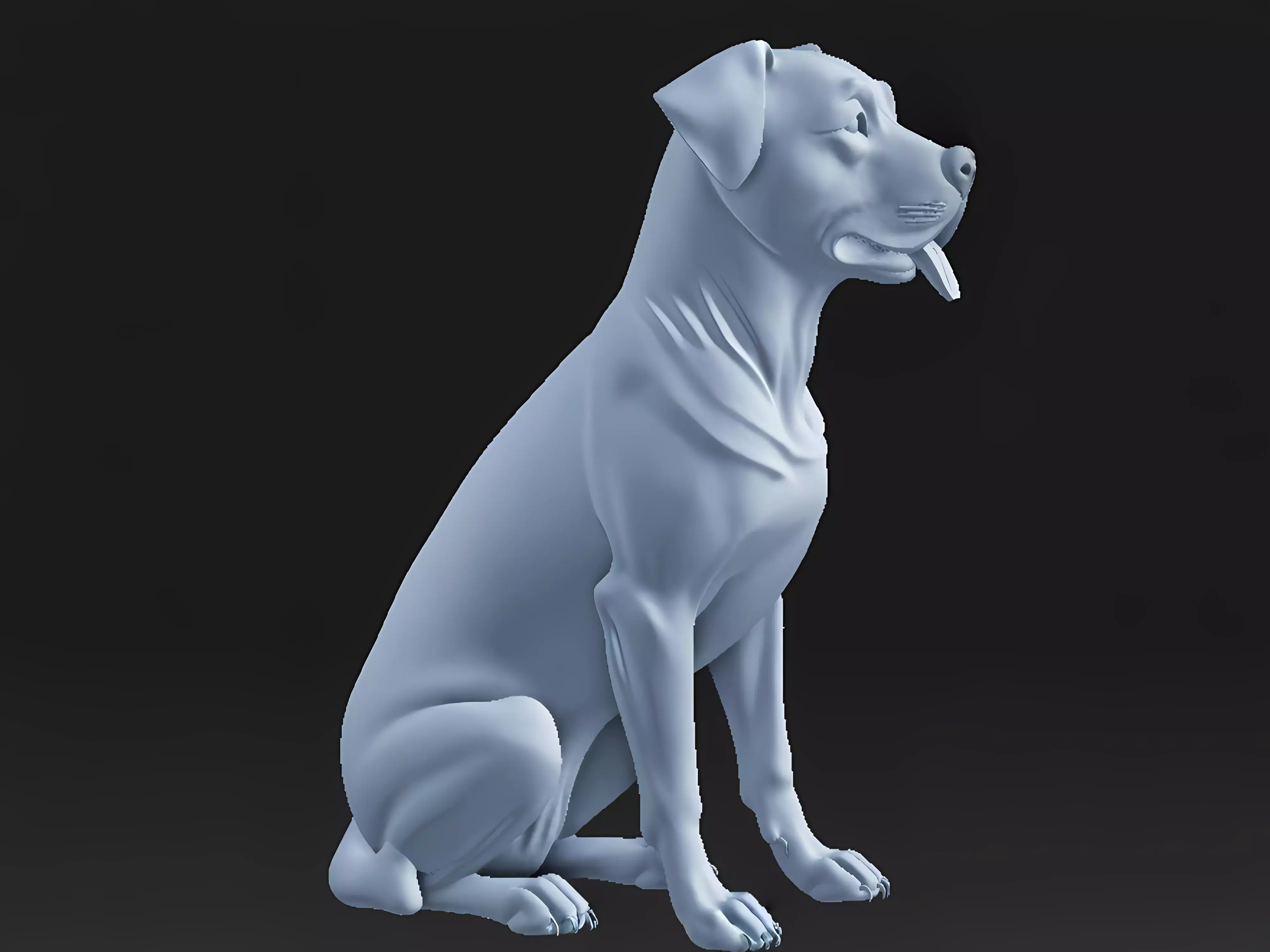 female pitbull 3D print model_2