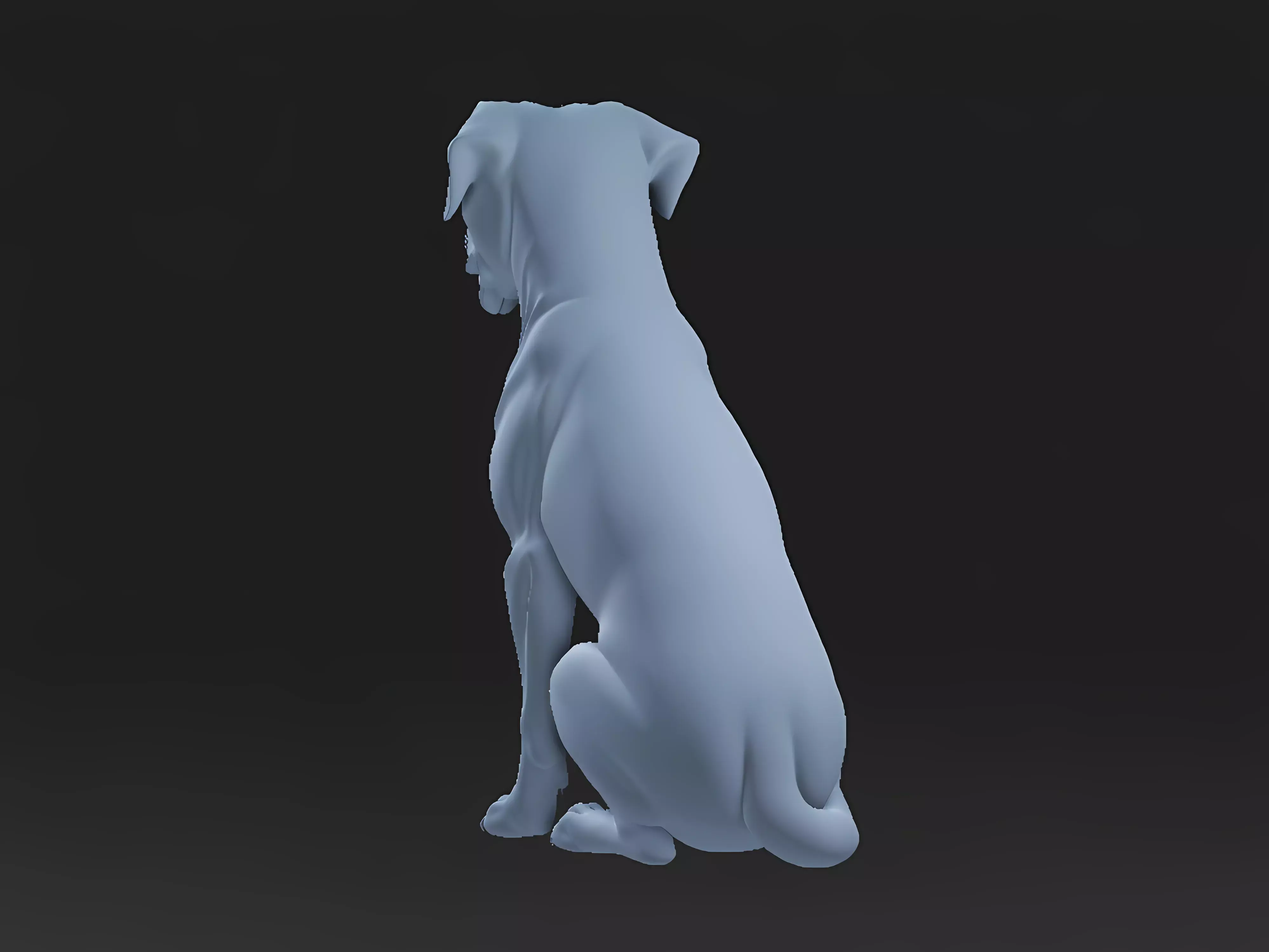 female pitbull 3D print model_4