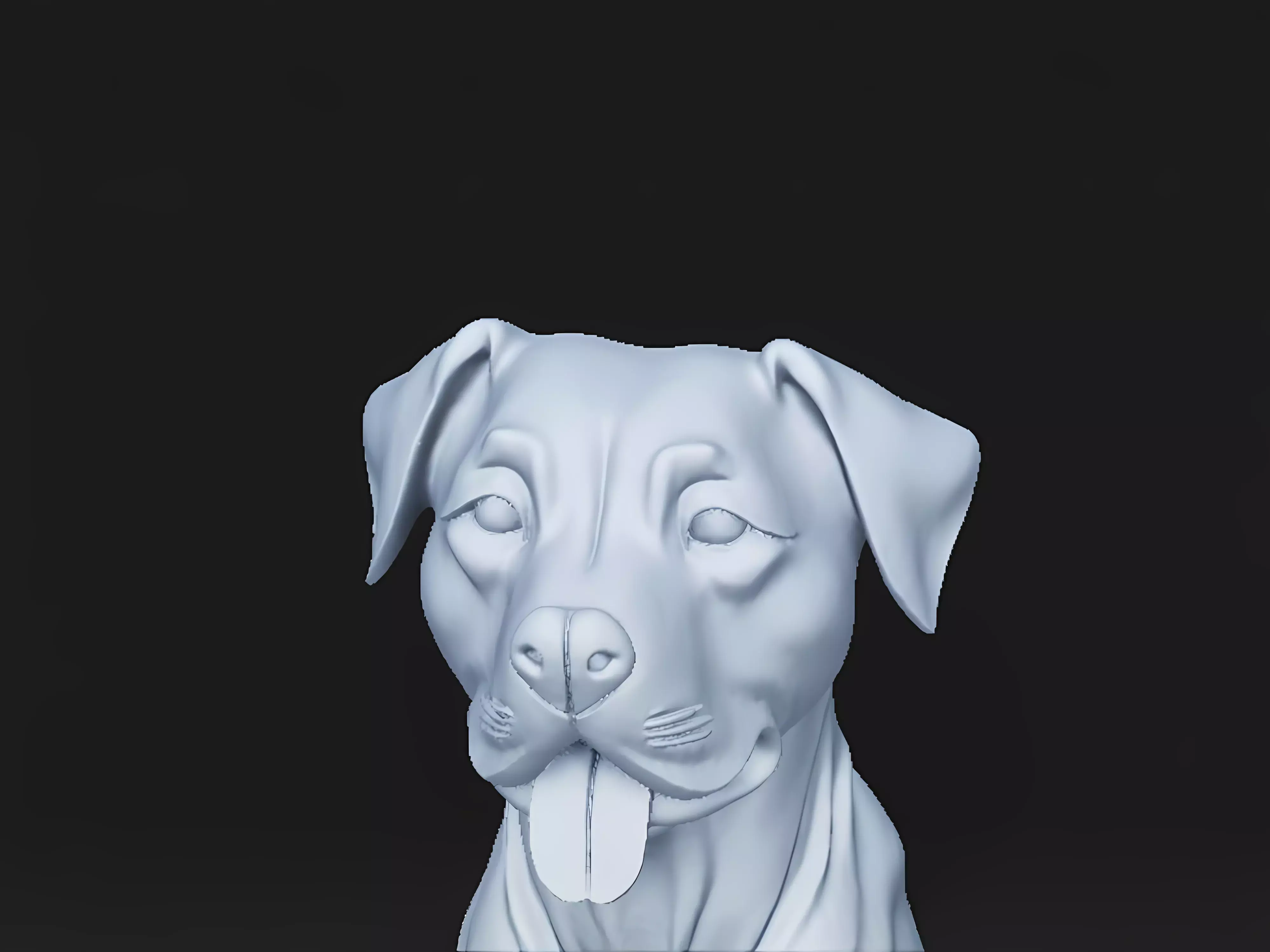 female pitbull 3D print model_6
