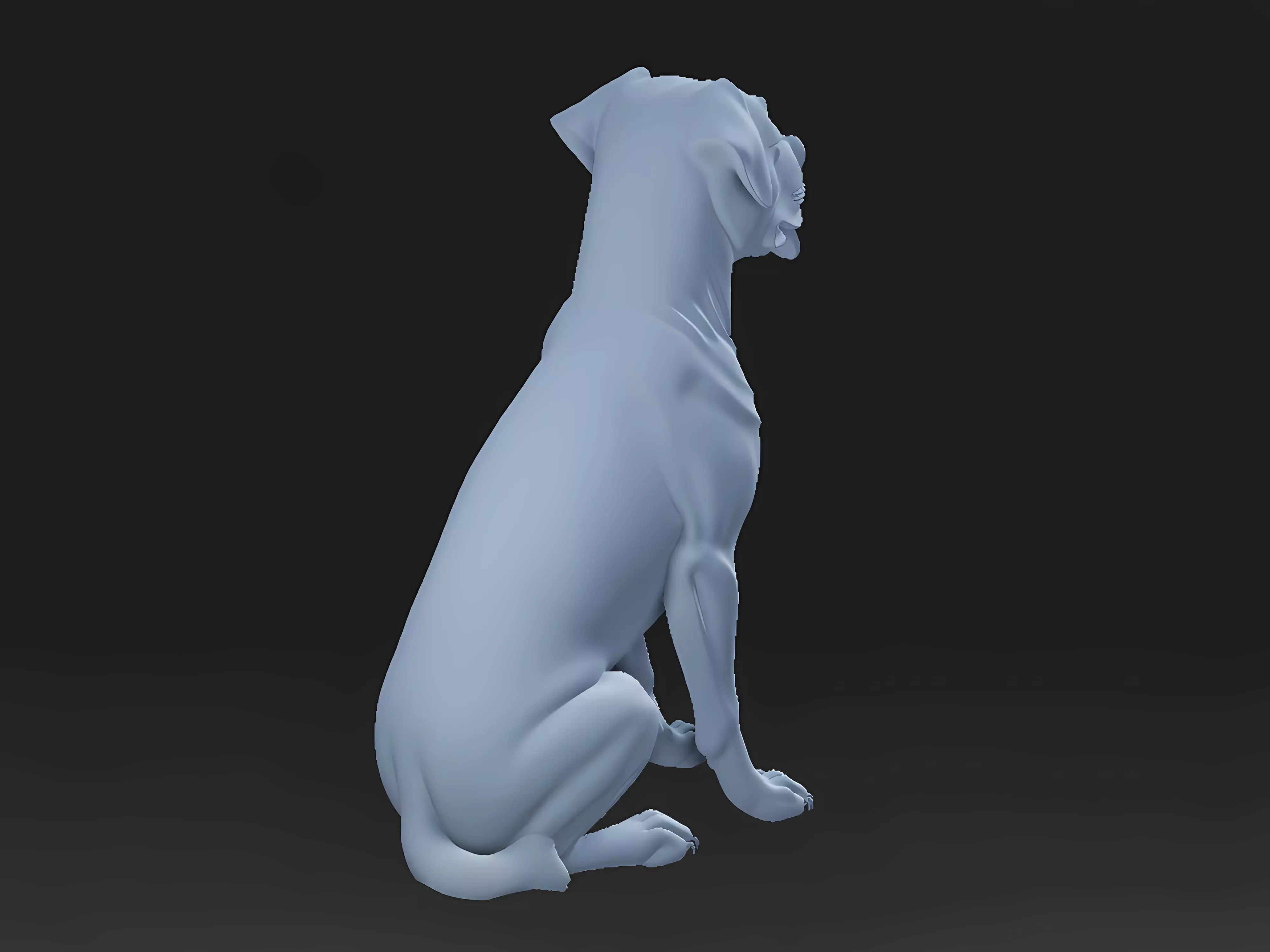 female pitbull 3D print model_3